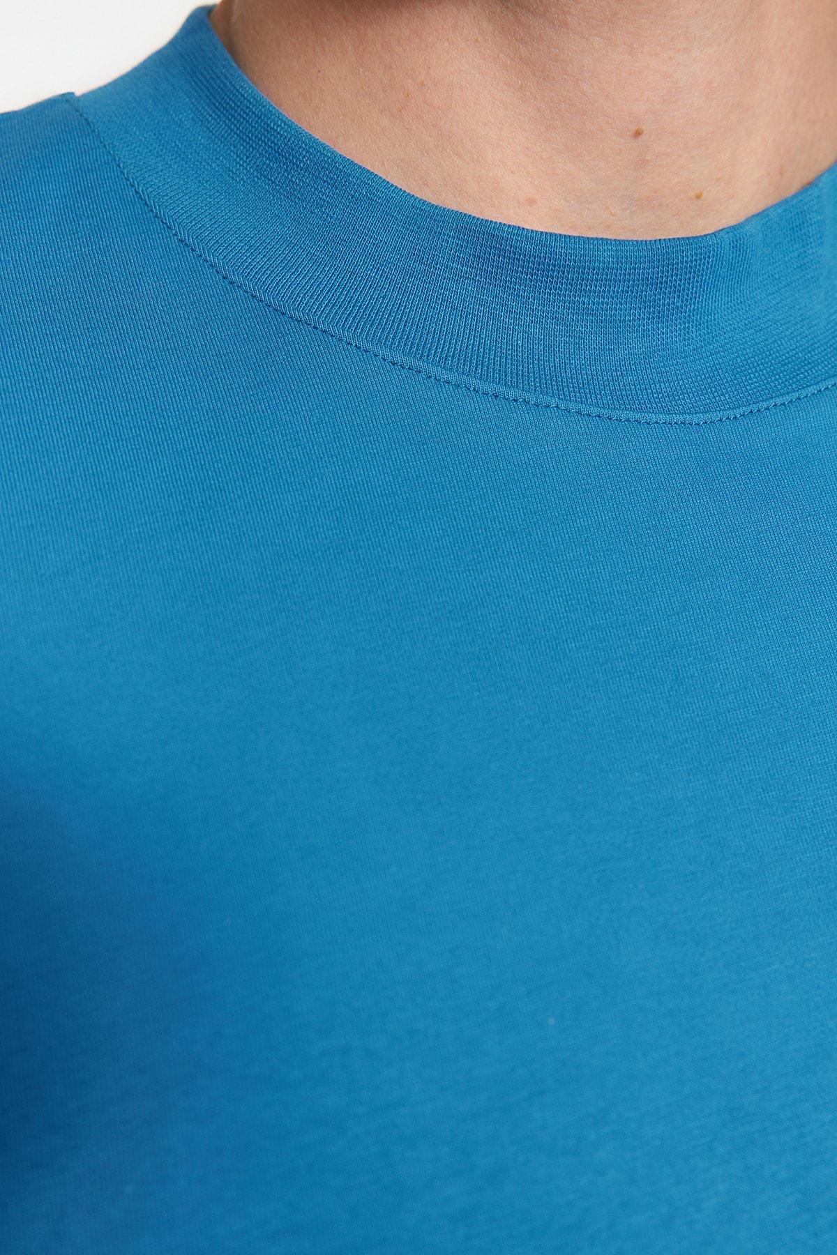 Navy Relaxed Crew Neck T-Shirt, , large image number 4