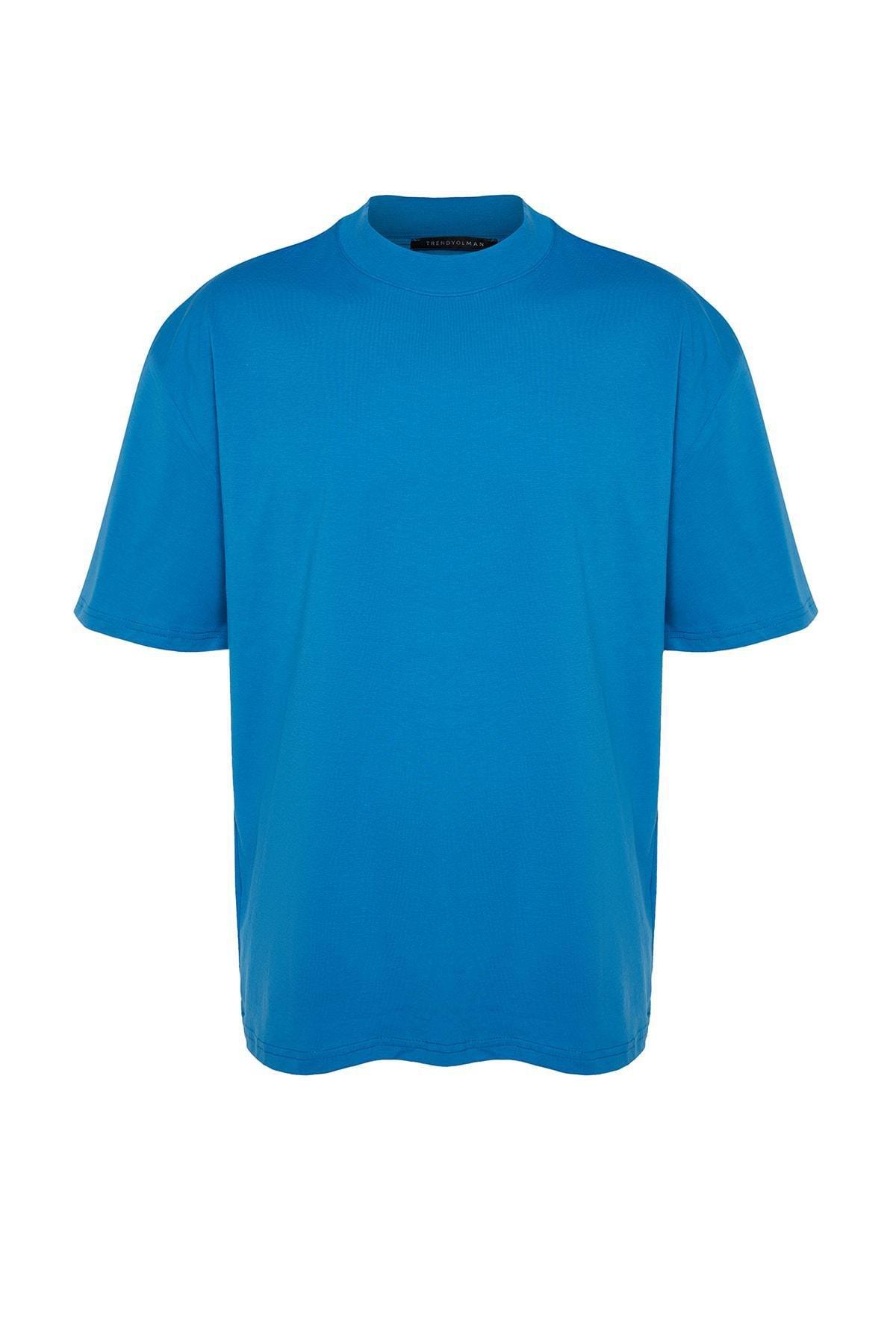 Navy Relaxed Crew Neck T-Shirt, , large image number 6