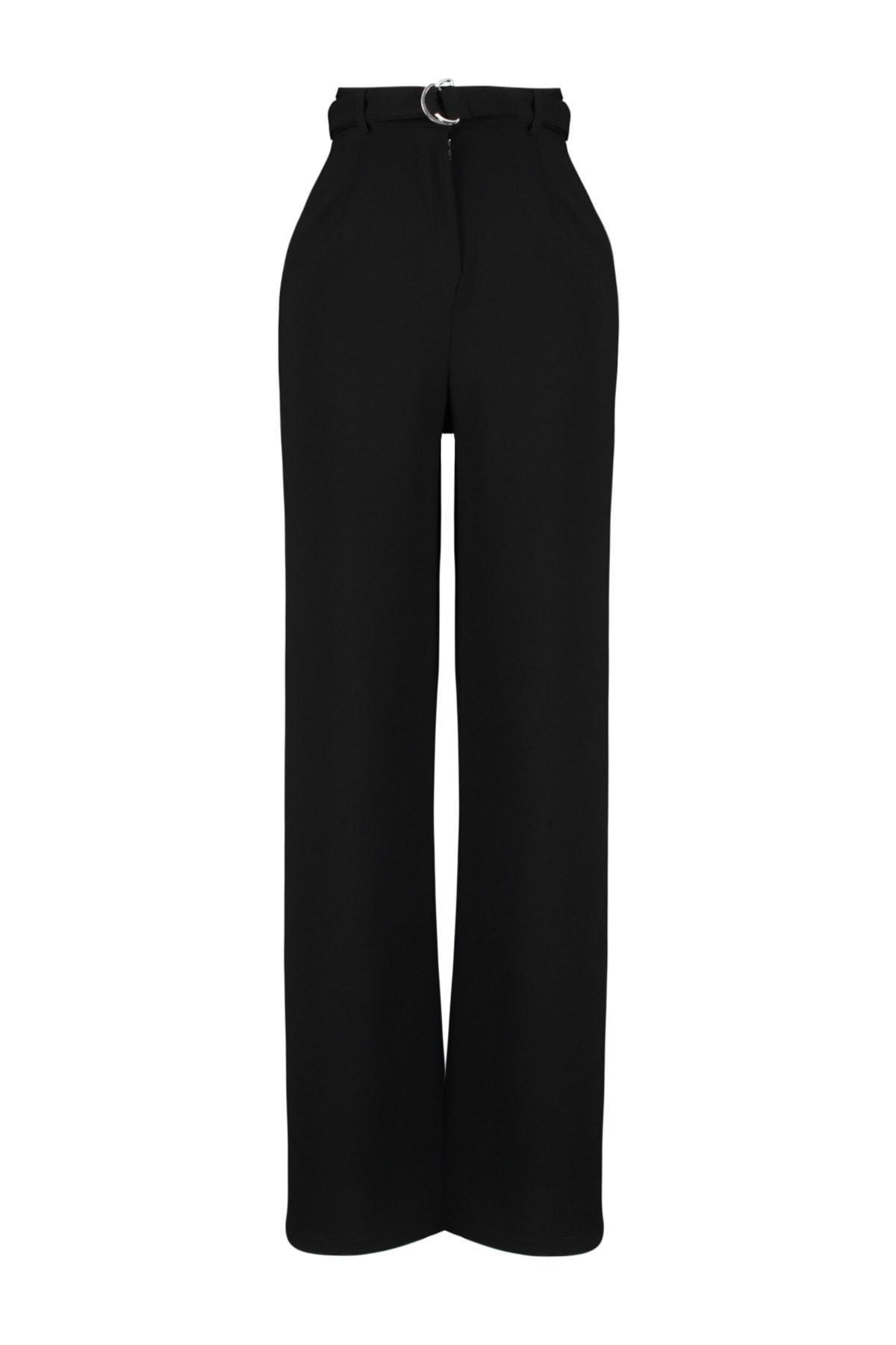 Black Wide Leg Pants, , large image number 5