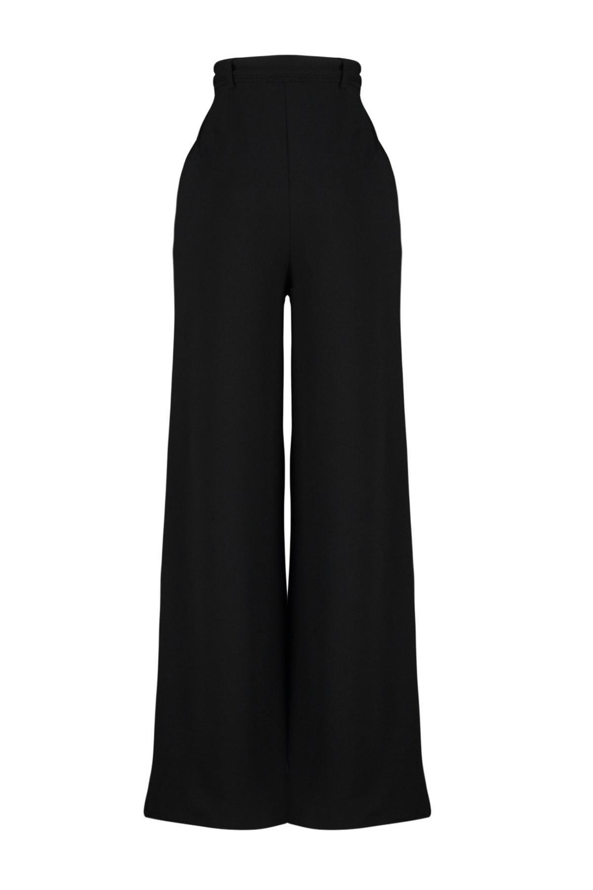 Black Wide Leg Pants, , large image number 7