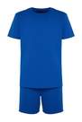 Trendyol - Blue Waffle Knitted Pyjamas Set