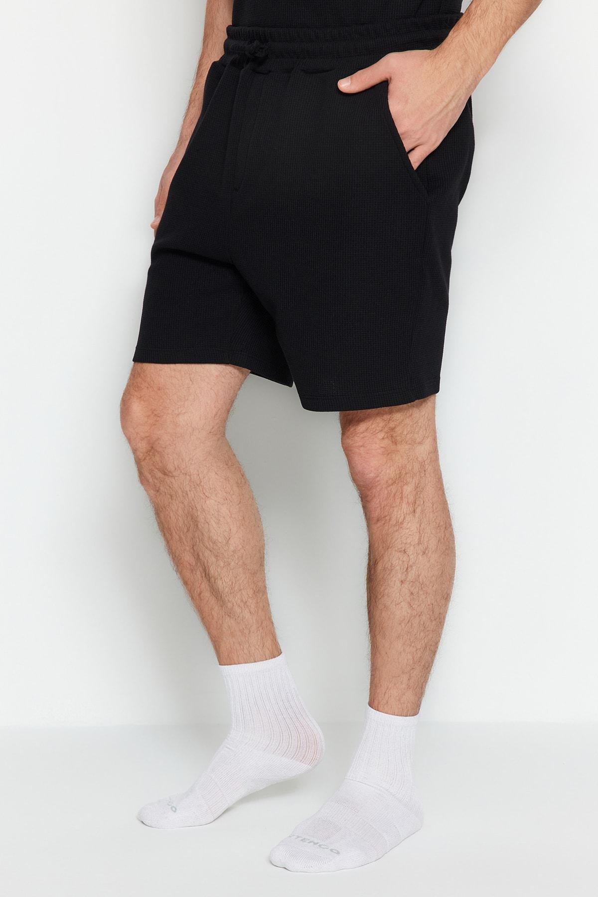 Black Crew Neck Pyjamas Set, , large image number 2