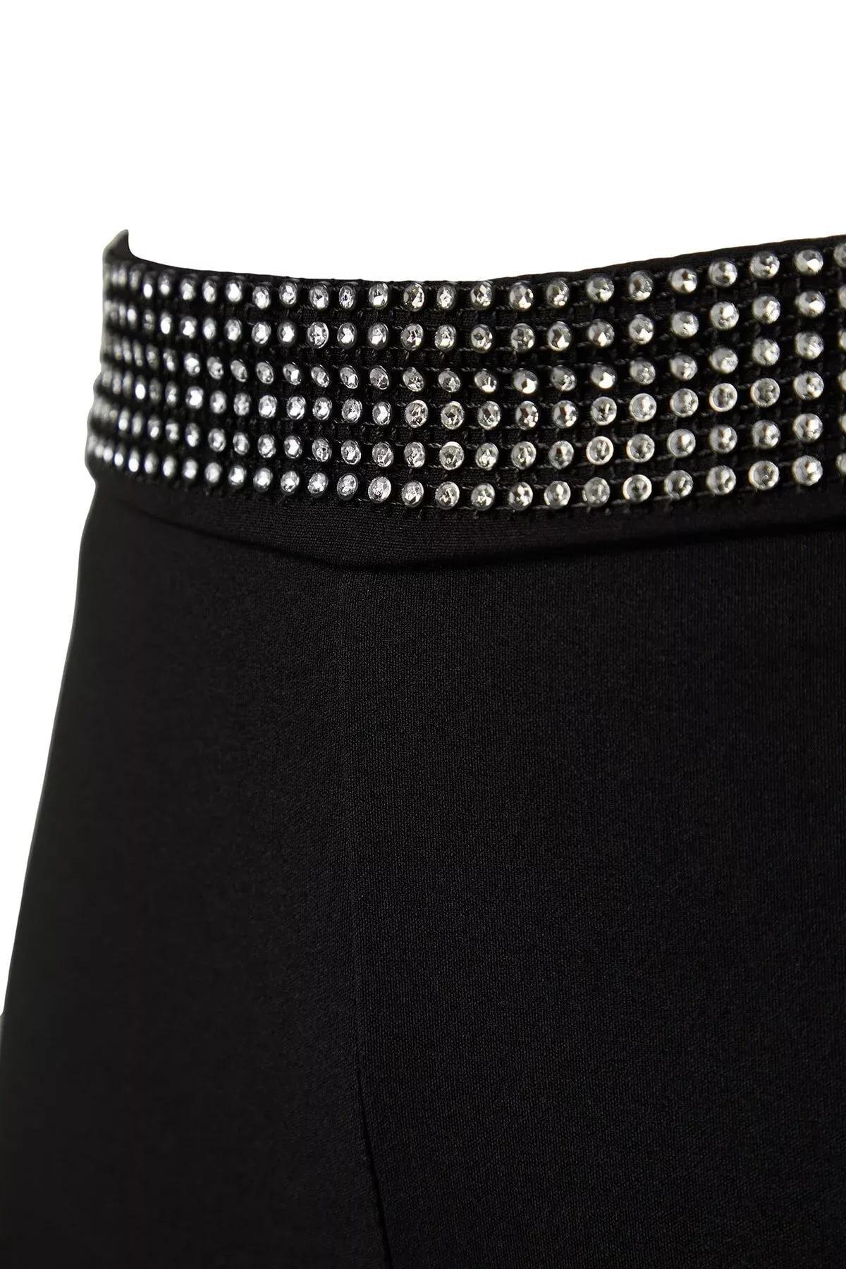 بنطال بقصة ضيقة، أسود, Black, large image number 6