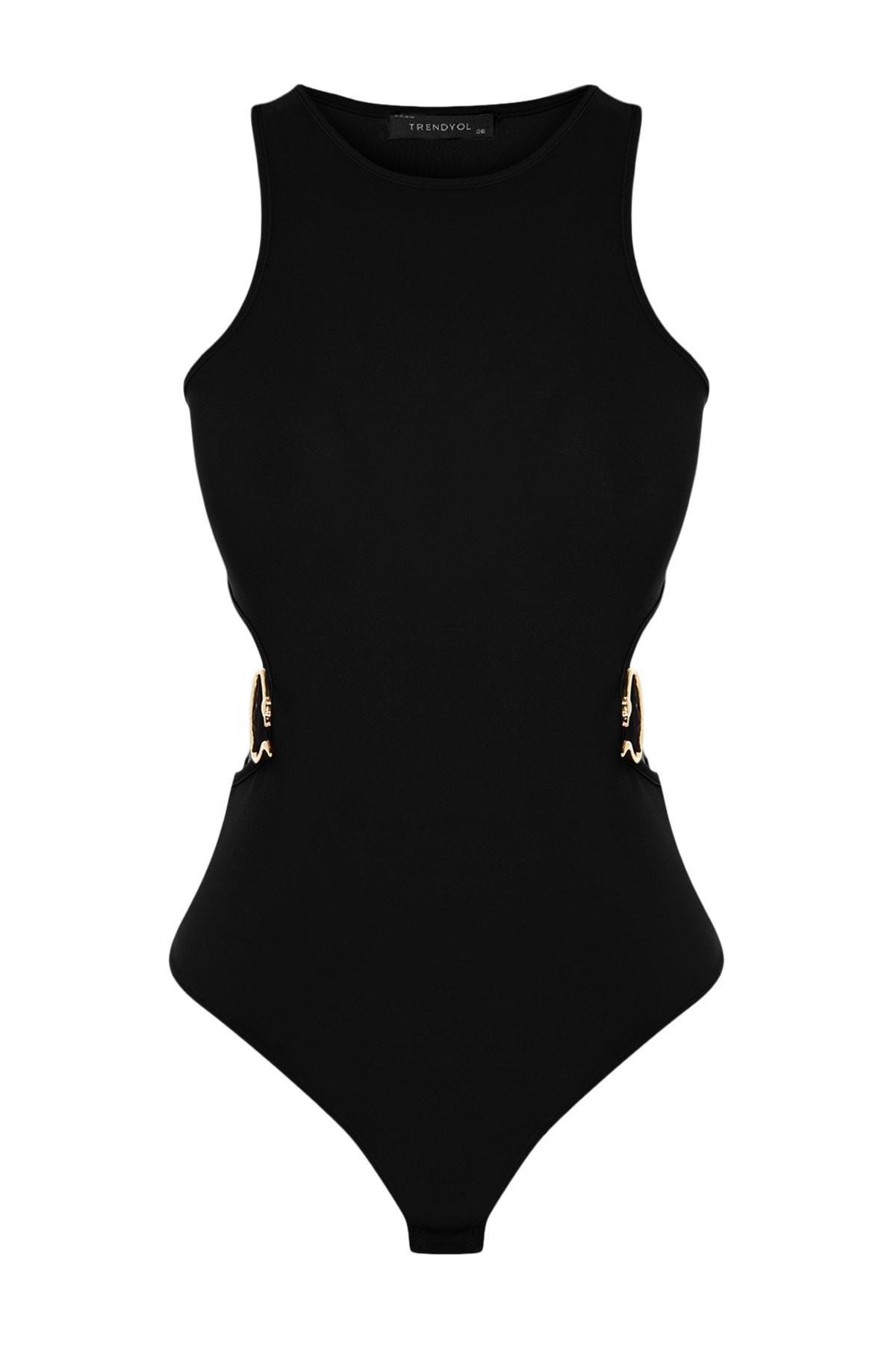 Black Halterneck Bodysuit, , large image number 5