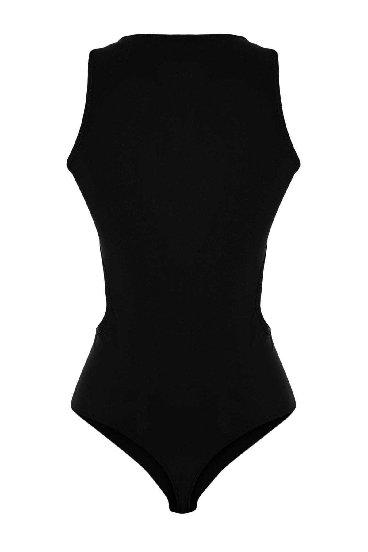 Black Halterneck Bodysuit, , large image number 7