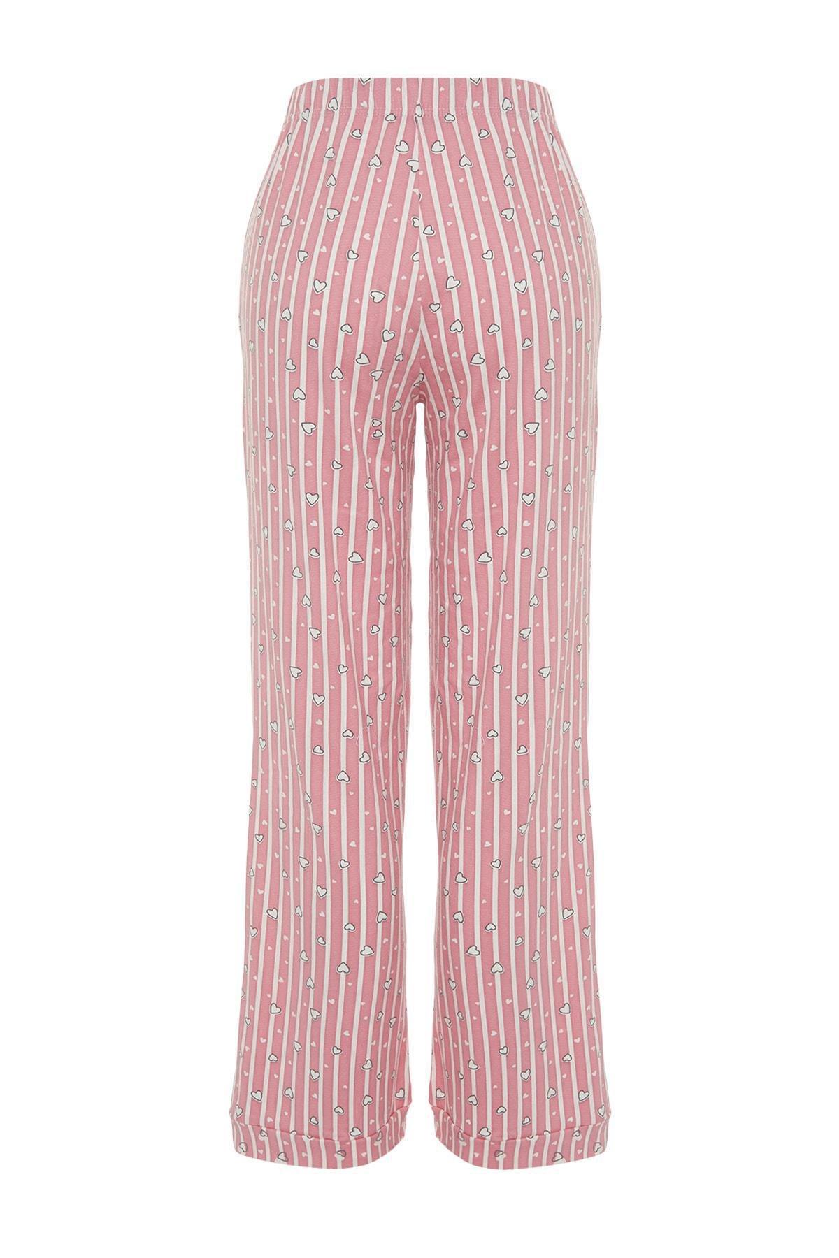 Pink Straight Pajama Bottoms, , large image number 6