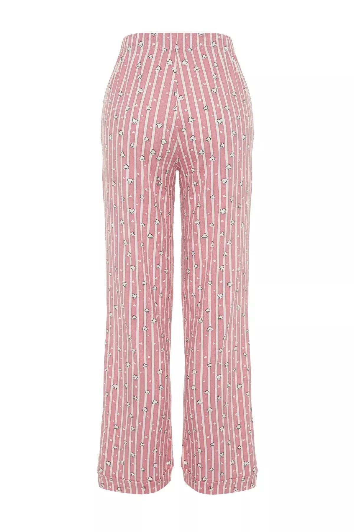 Pink Straight Pajama Bottoms, , large image number 7
