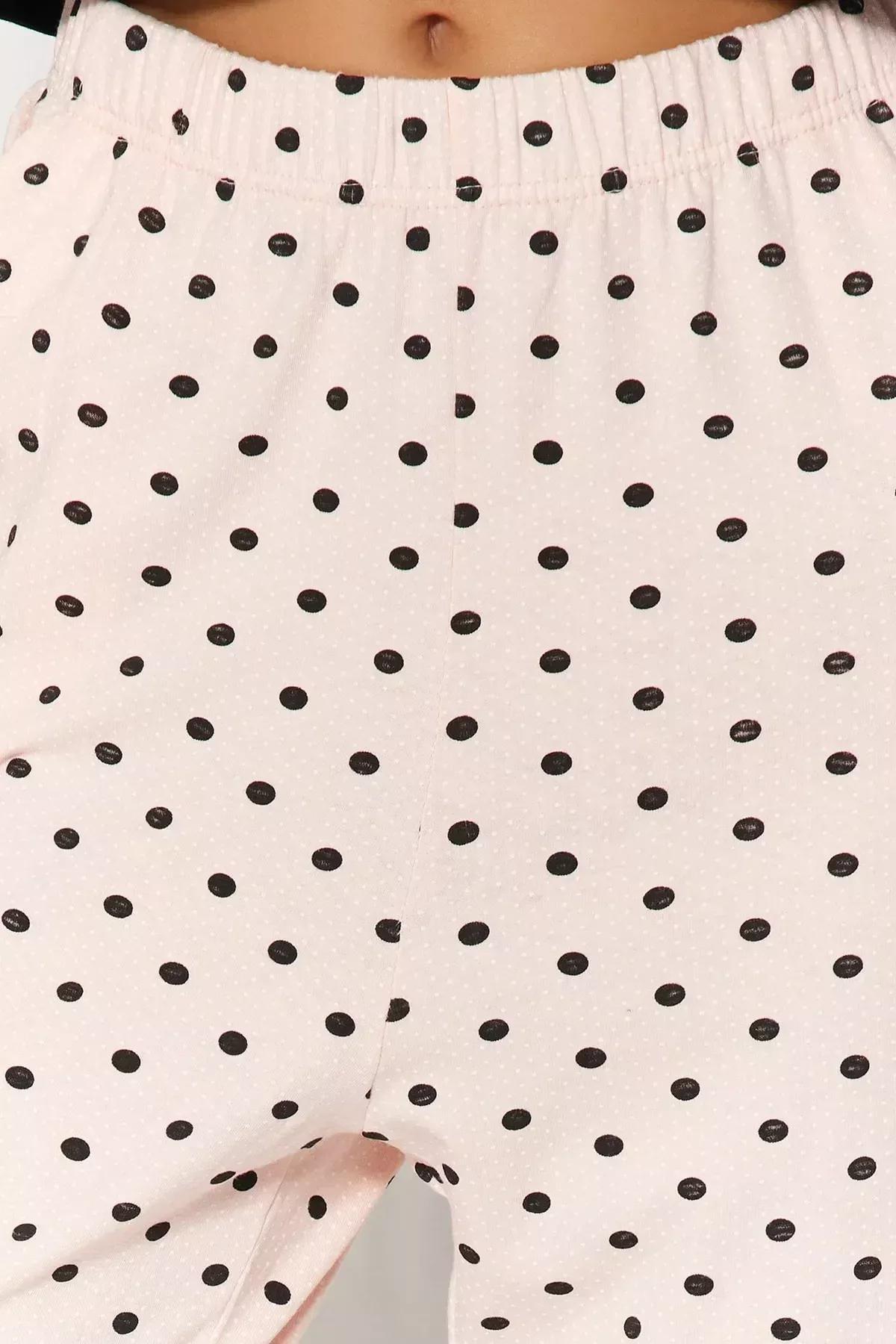 بنطال بيجاما بقصة مستقيمة، وردي, Pink, large image number 4