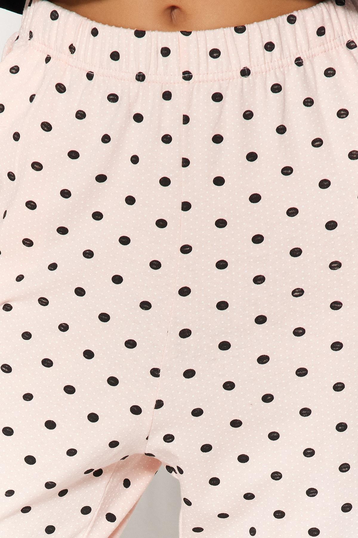 بنطال بيجاما بقصة مستقيمة، وردي, , large image number 6