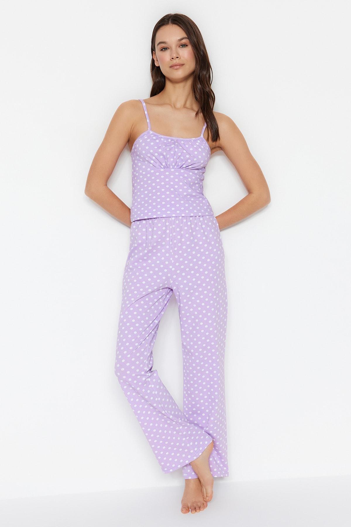 Purple Polka Dot Pajama Set, , large image number 0