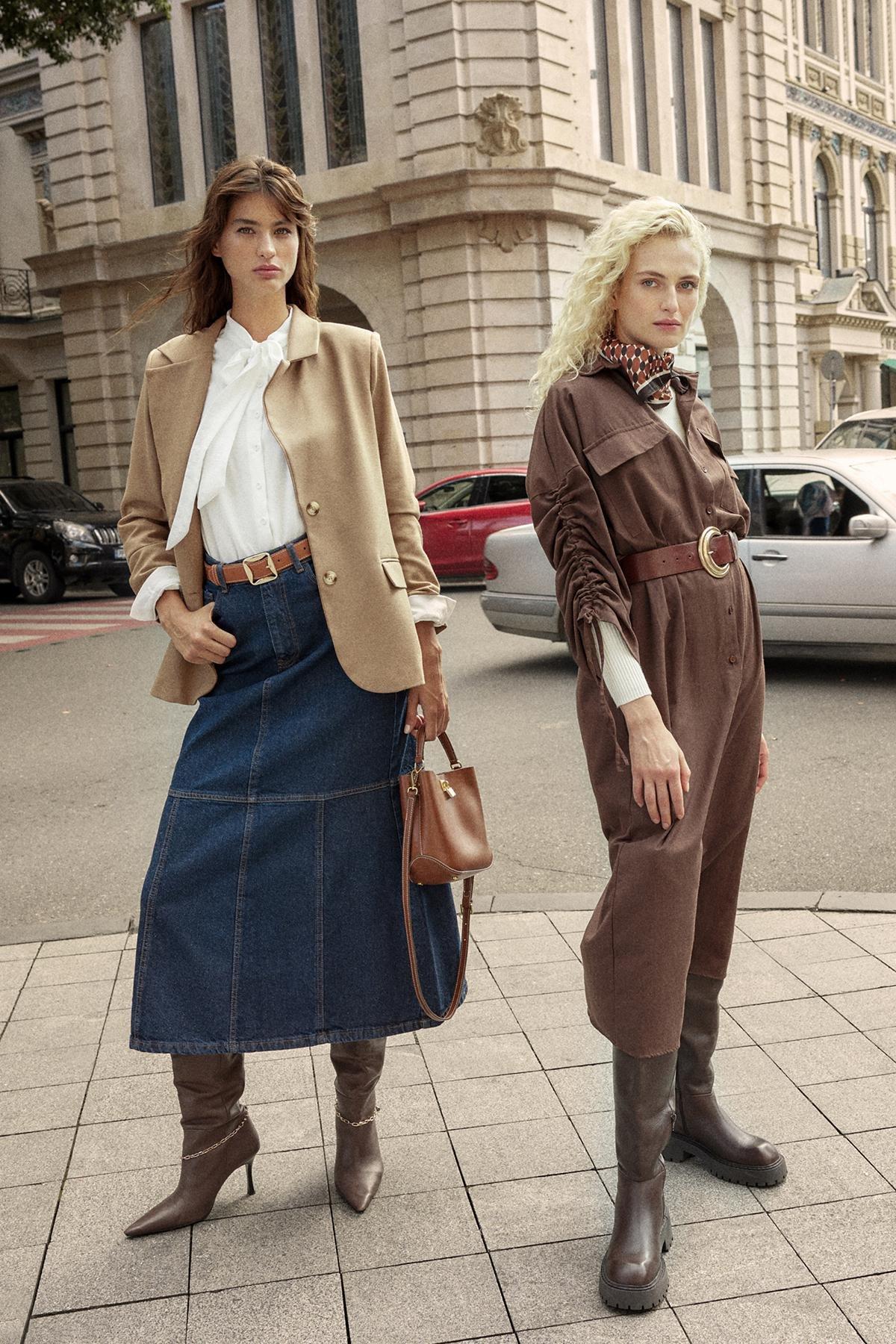 Brown Shirt Dress, , large image number 1