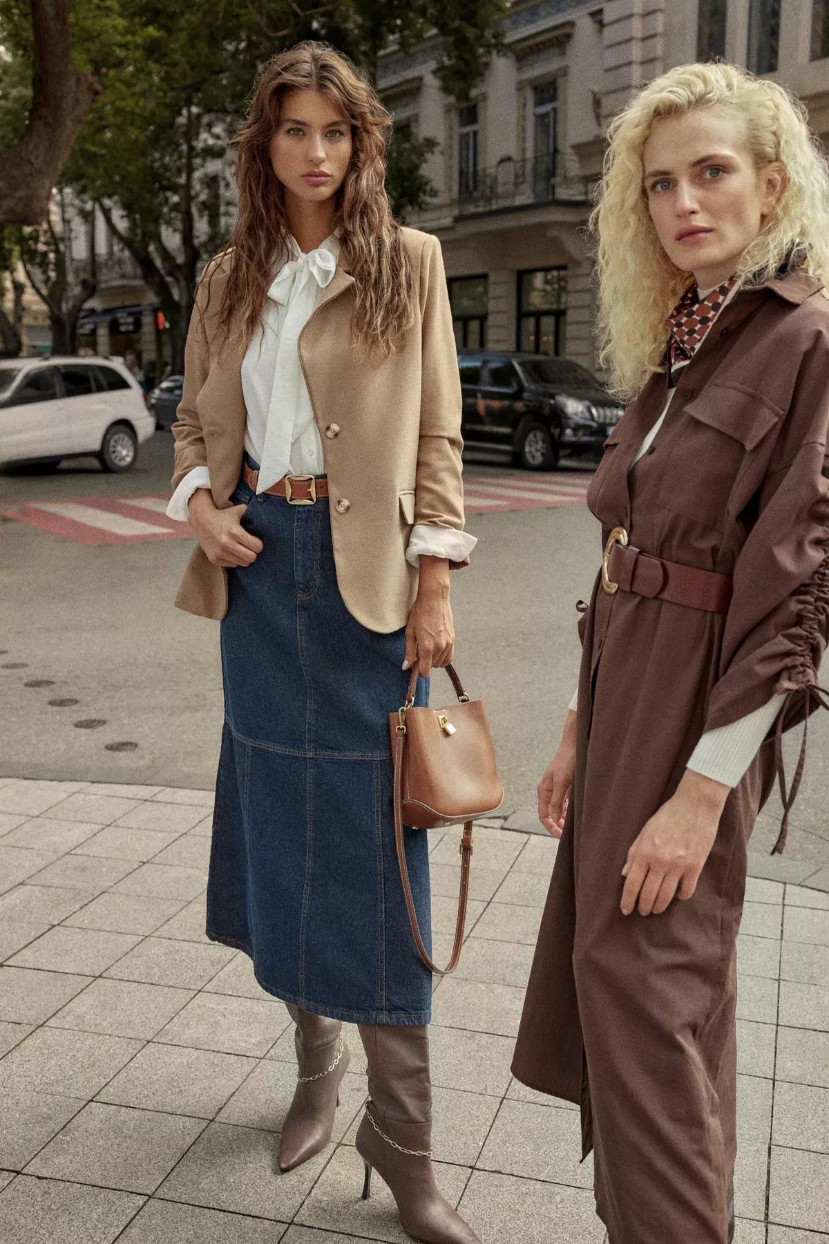 Brown Shirt Dress, Brown, large image number 2