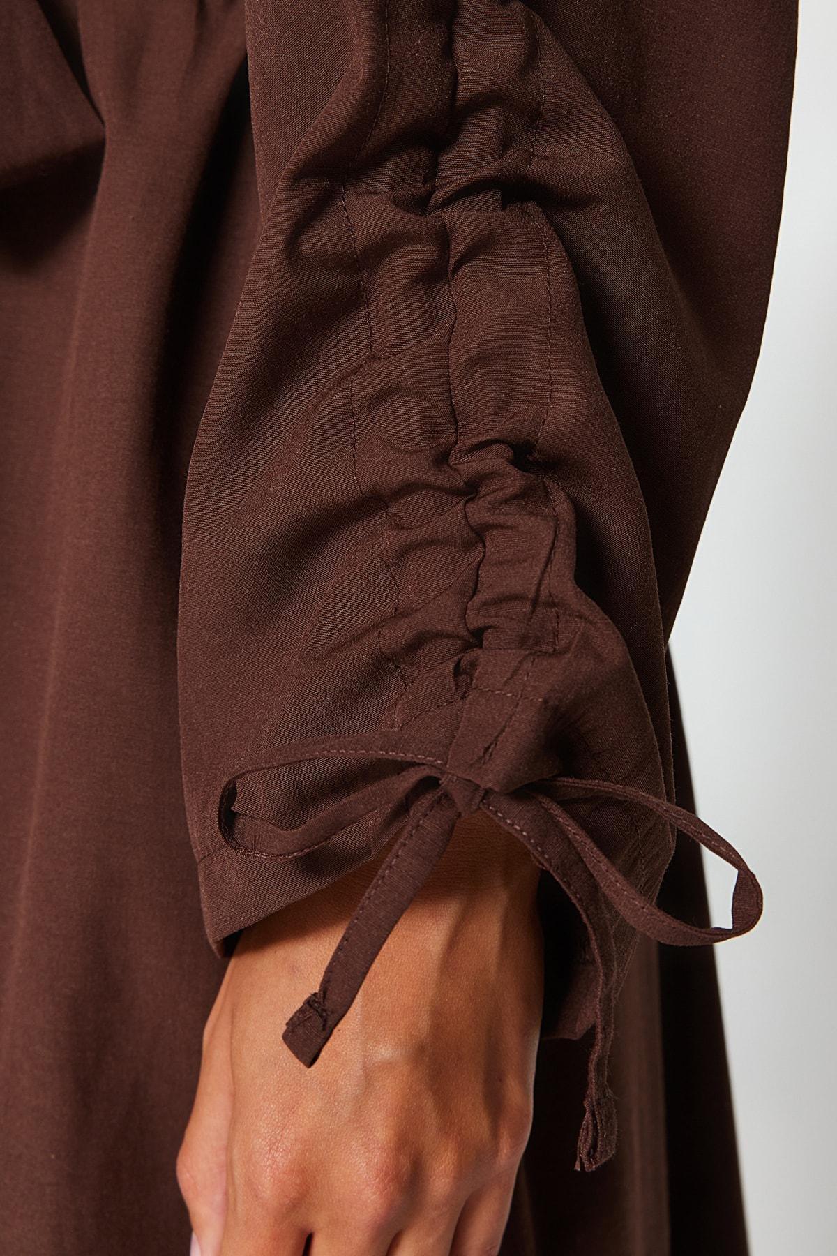 Brown Shirt Dress, , large image number 6