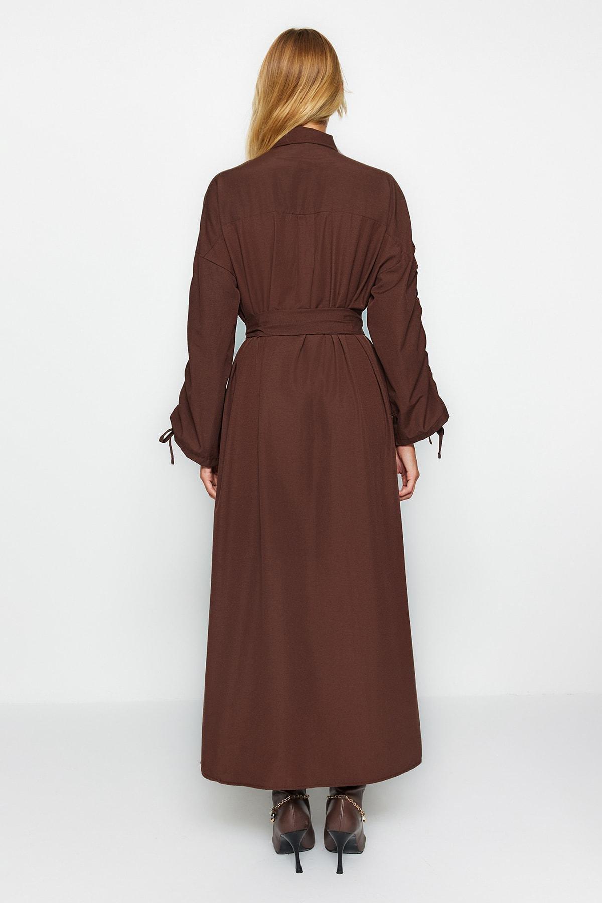 Brown Shirt Dress, , large image number 7