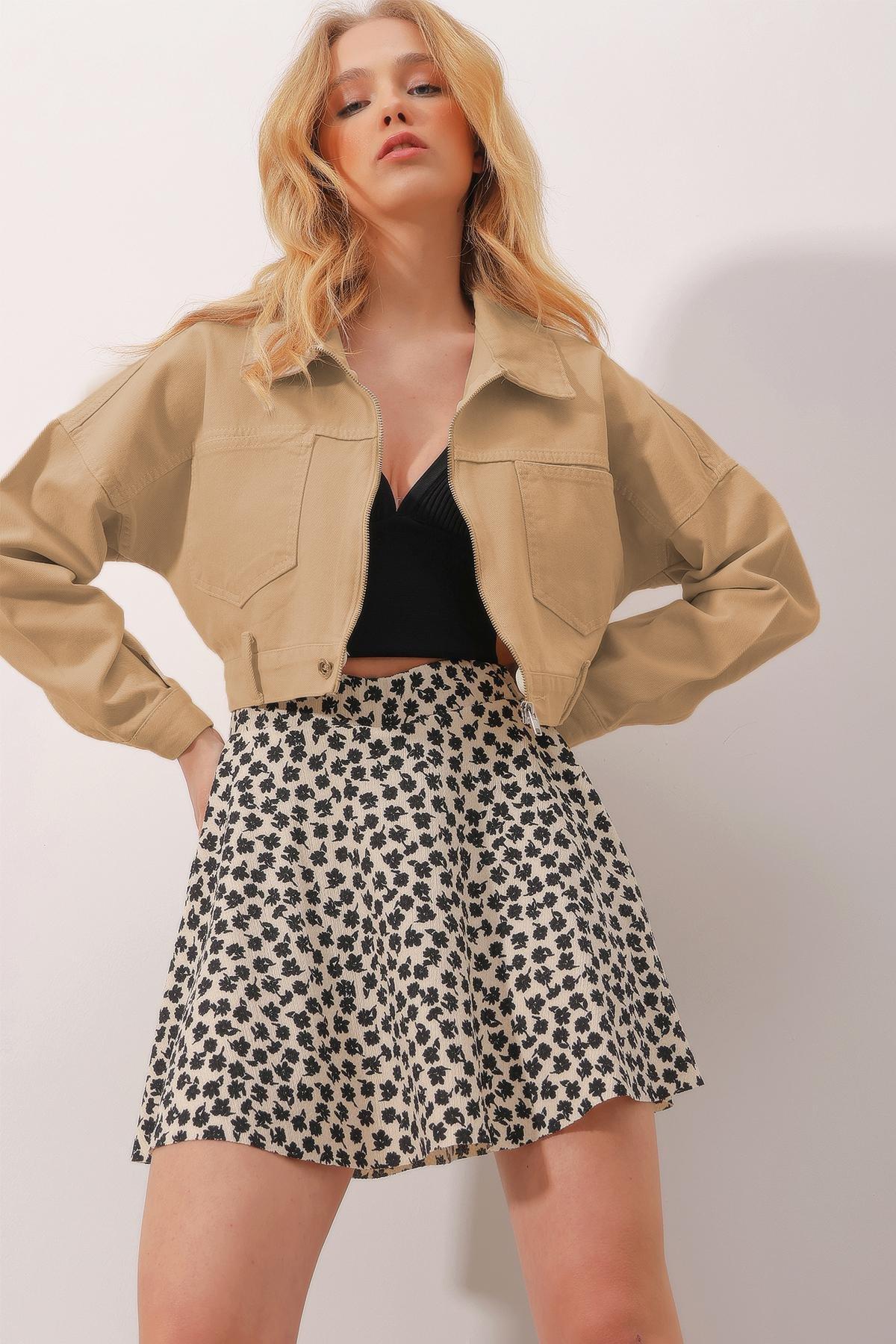 Beige Regular Jacket, , large image number 0