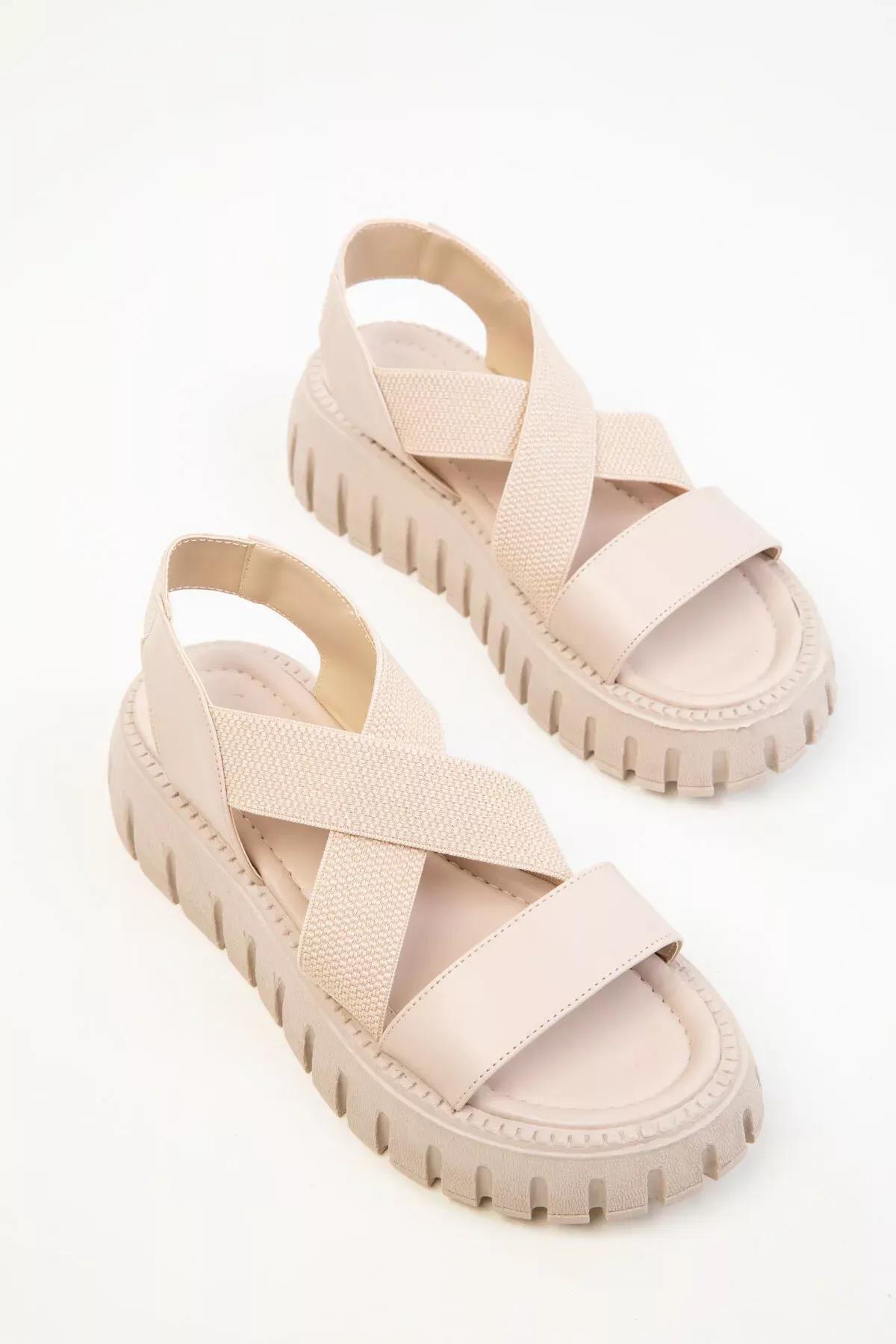 Beige Sandals, , large image number 3
