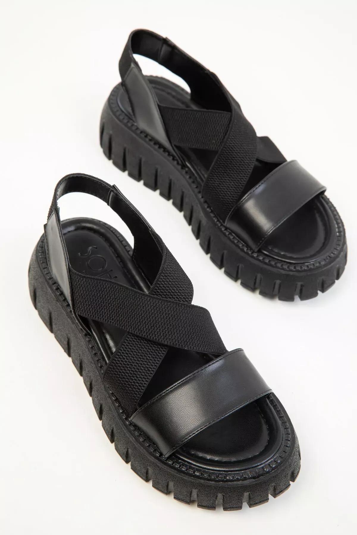 Black Sandals, , large image number 1