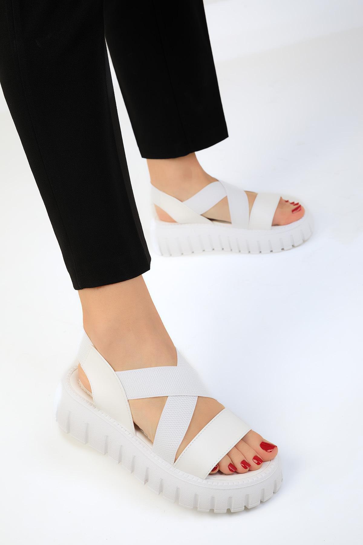 White Plain Sandals, , large image number 2