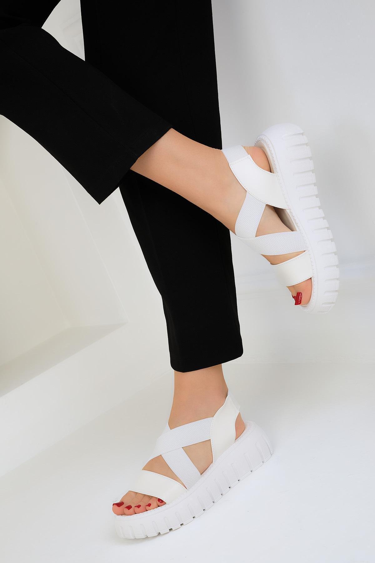 White Plain Sandals, , large image number 3