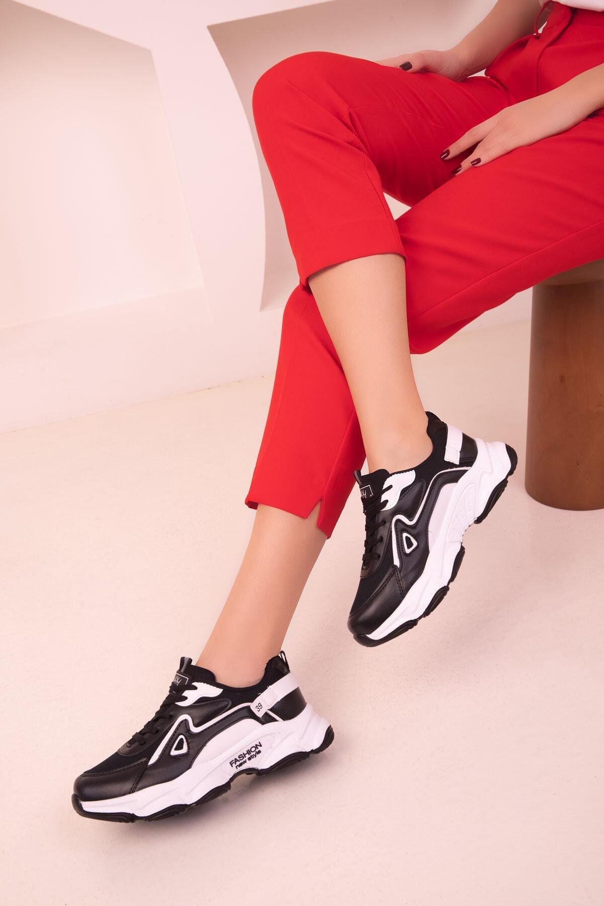 Black-White Womens Sneaker 17834, , large image number 0