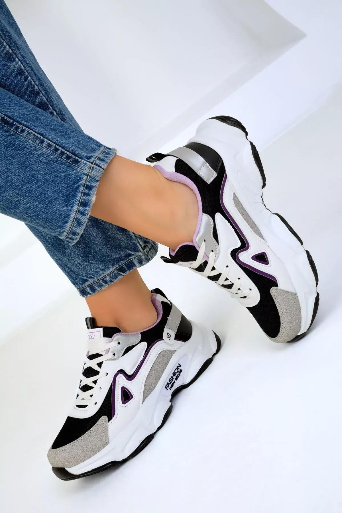 Womens Ice-White-Lilac Sneakers 17834, , large image number 1