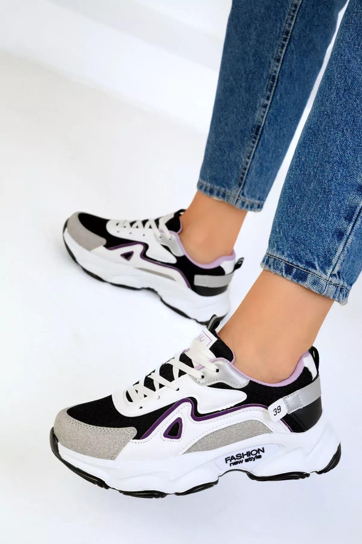 Womens Ice-White-Lilac Sneakers 17834, , large image number 2