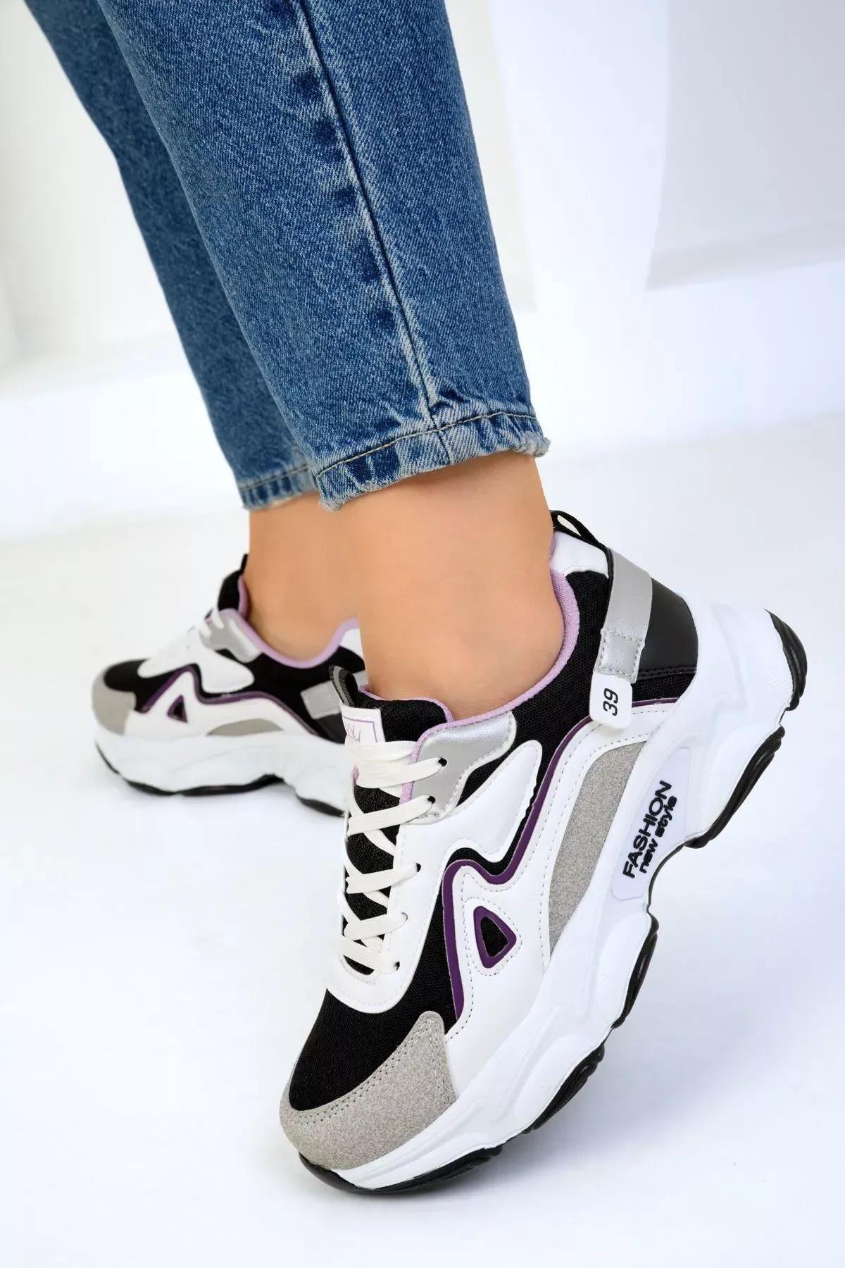 Womens Ice-White-Lilac Sneakers 17834, , large image number 3