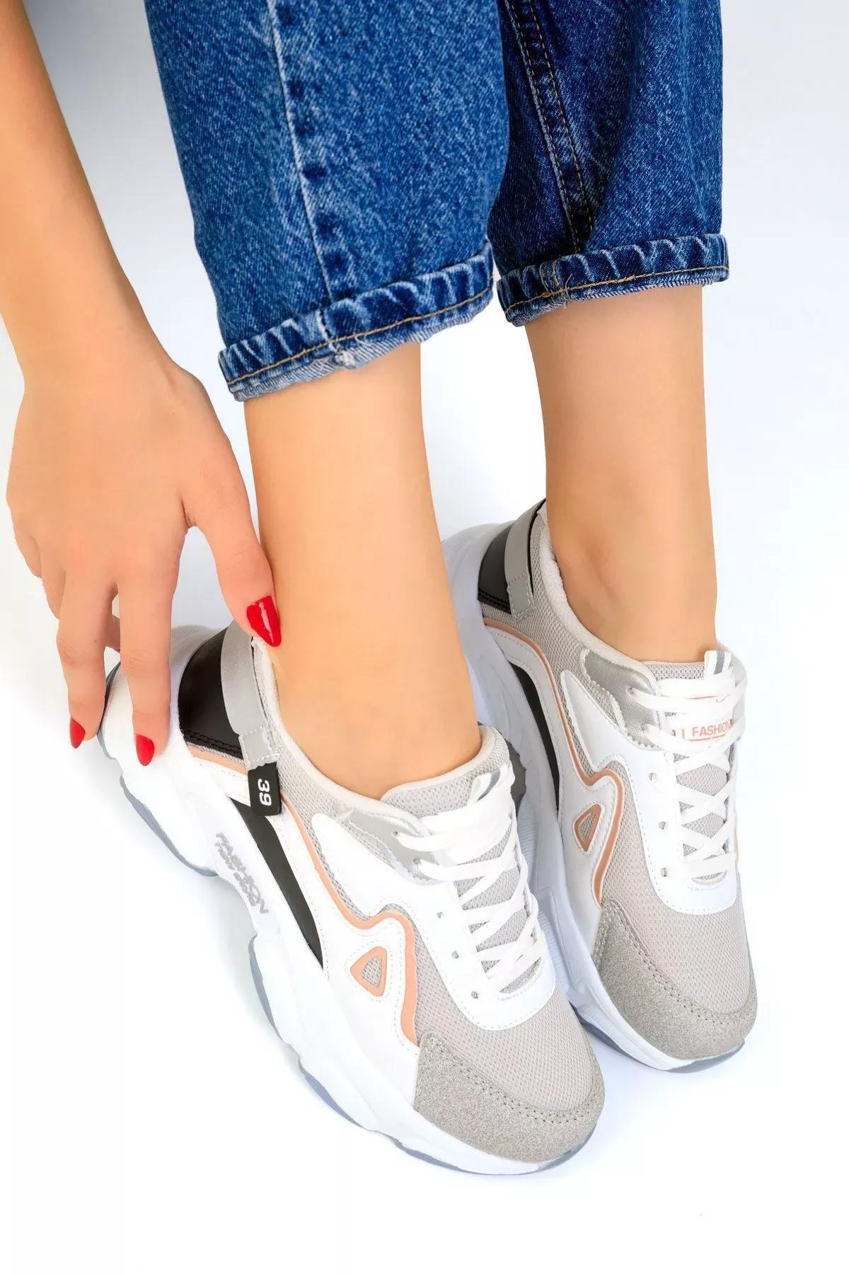 Ice-White-Powder Womens Sneakers 17834, , large image number 1