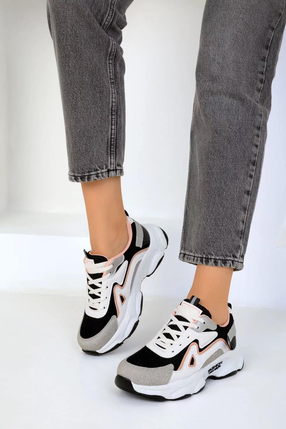 Womens Sneakers White-Black-Powder 17834, , large image number 1