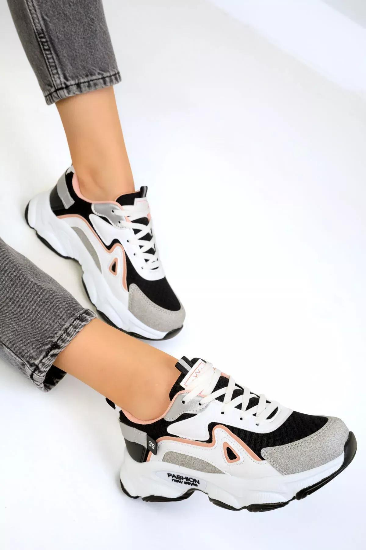 Womens Sneakers White-Black-Powder 17834, , large image number 2