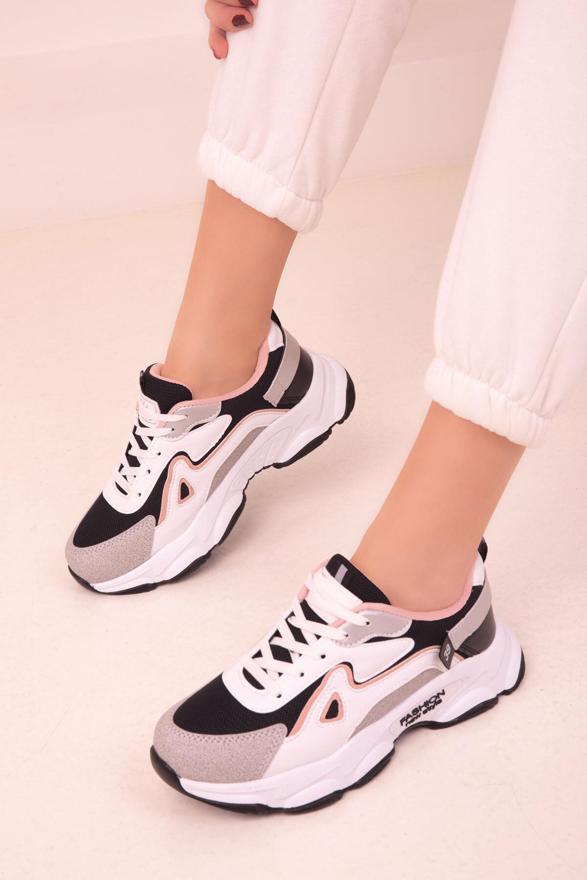 Womens Sneakers White-Black-Powder 17834, , large image number 3