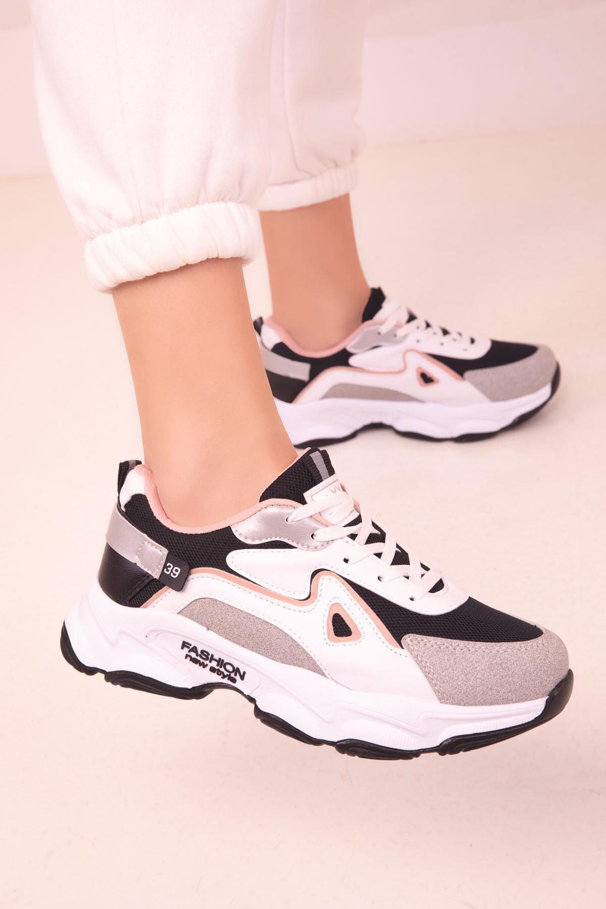 Womens Sneakers White-Black-Powder 17834, , large image number 5
