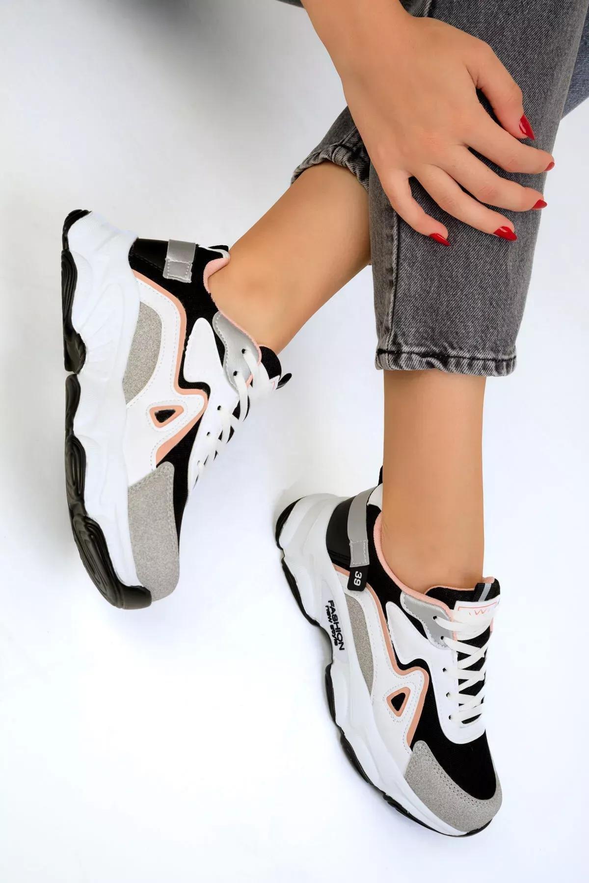 Womens Sneakers White-Black-Powder 17834, , large image number 6