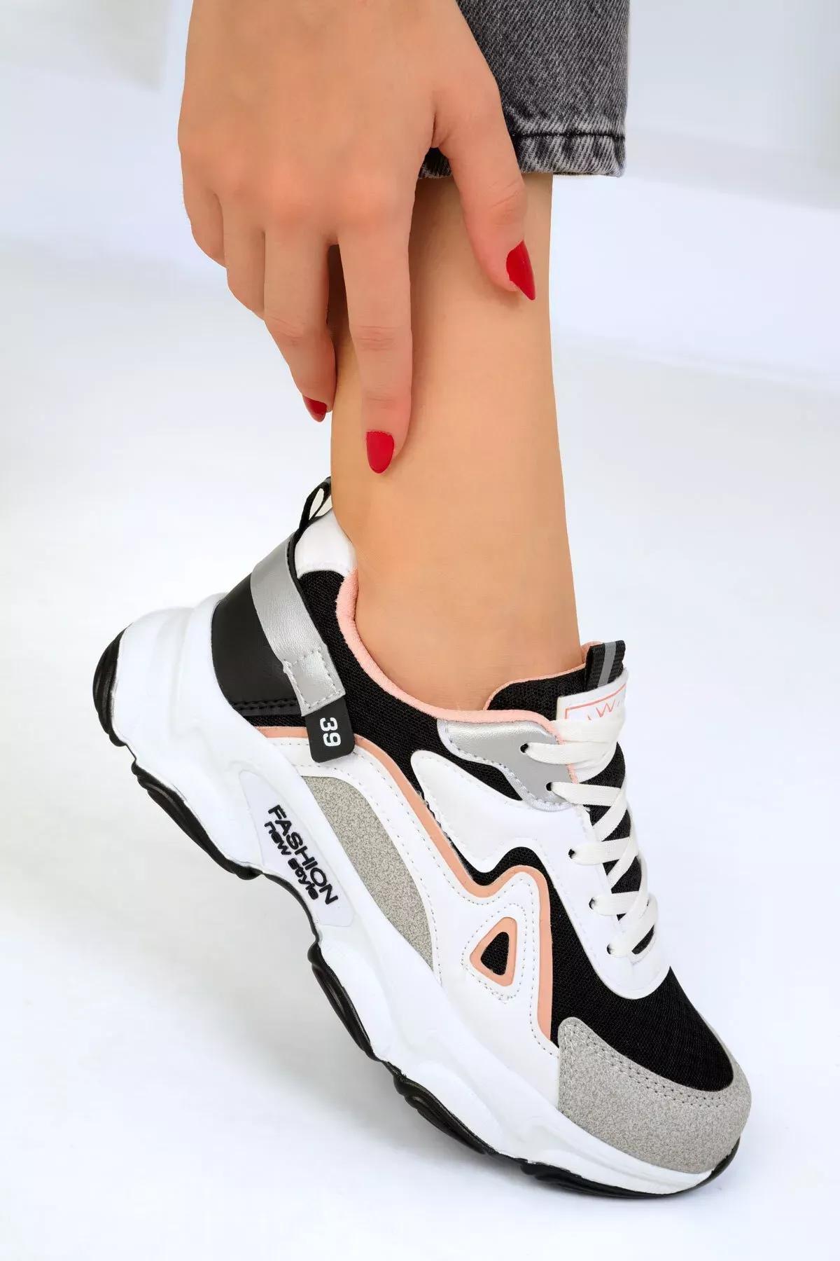 Womens Sneakers White-Black-Powder 17834, , large image number 7