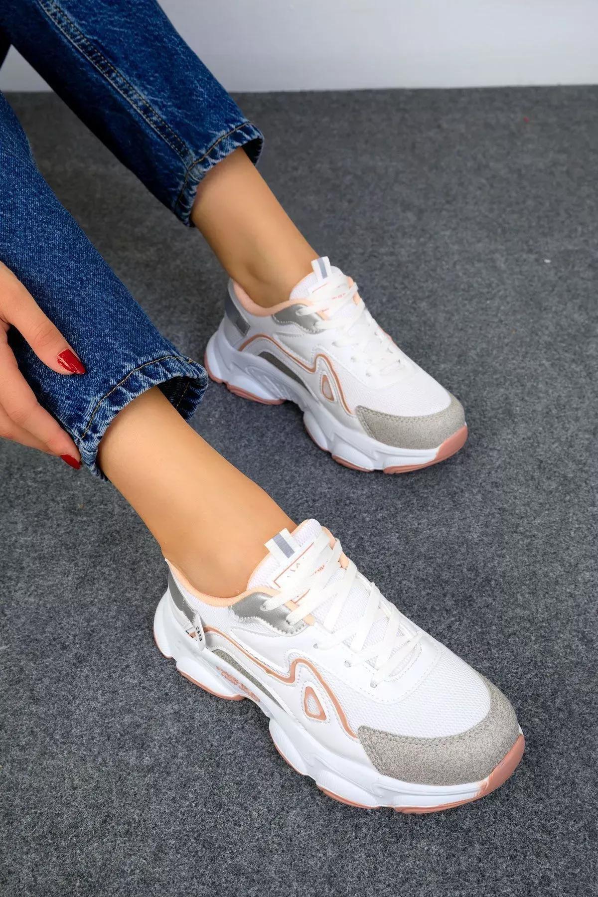 White-Powder Womens Sneakers 17834, , large image number 1