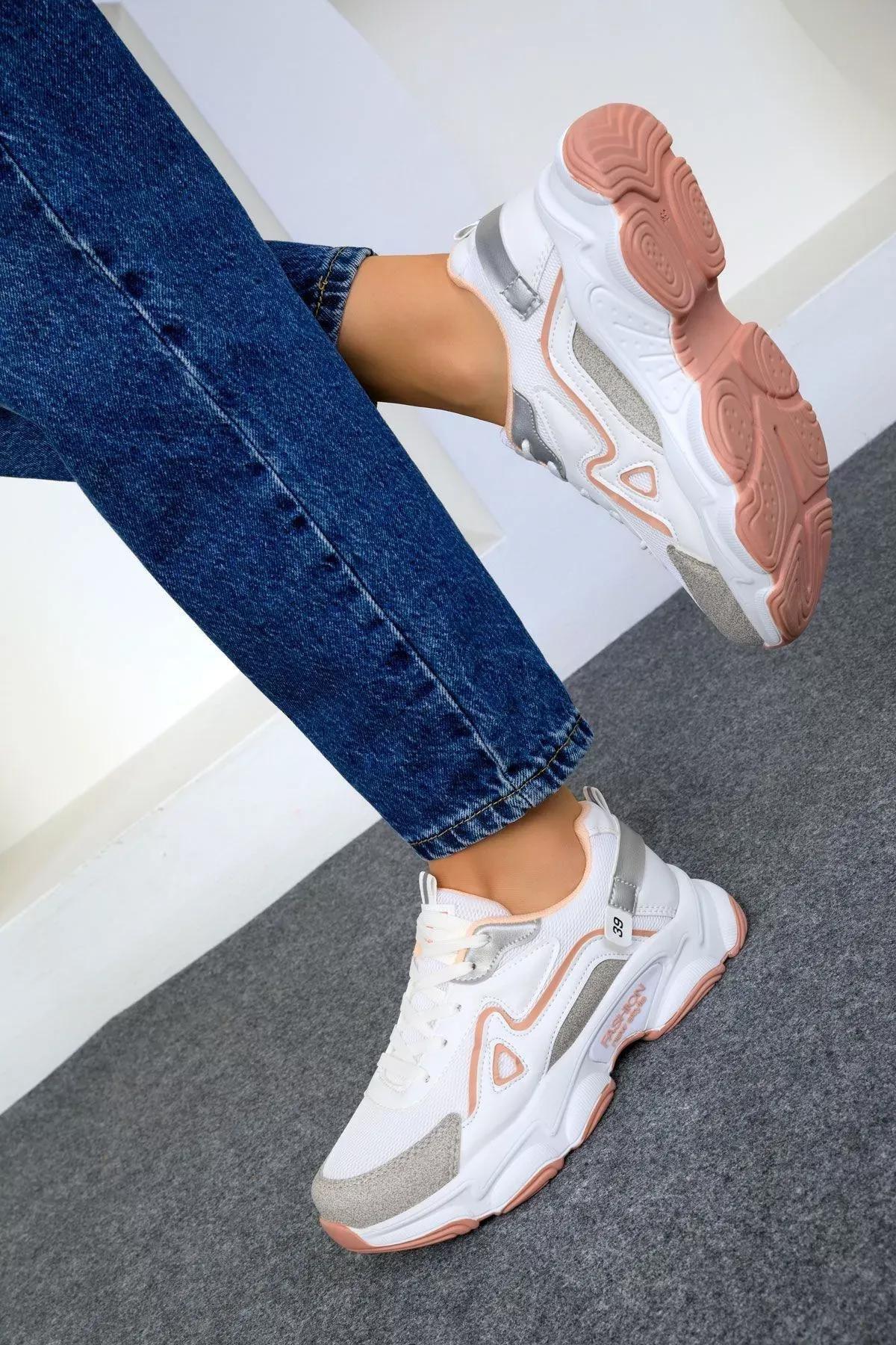 White-Powder Womens Sneakers 17834, , large image number 2