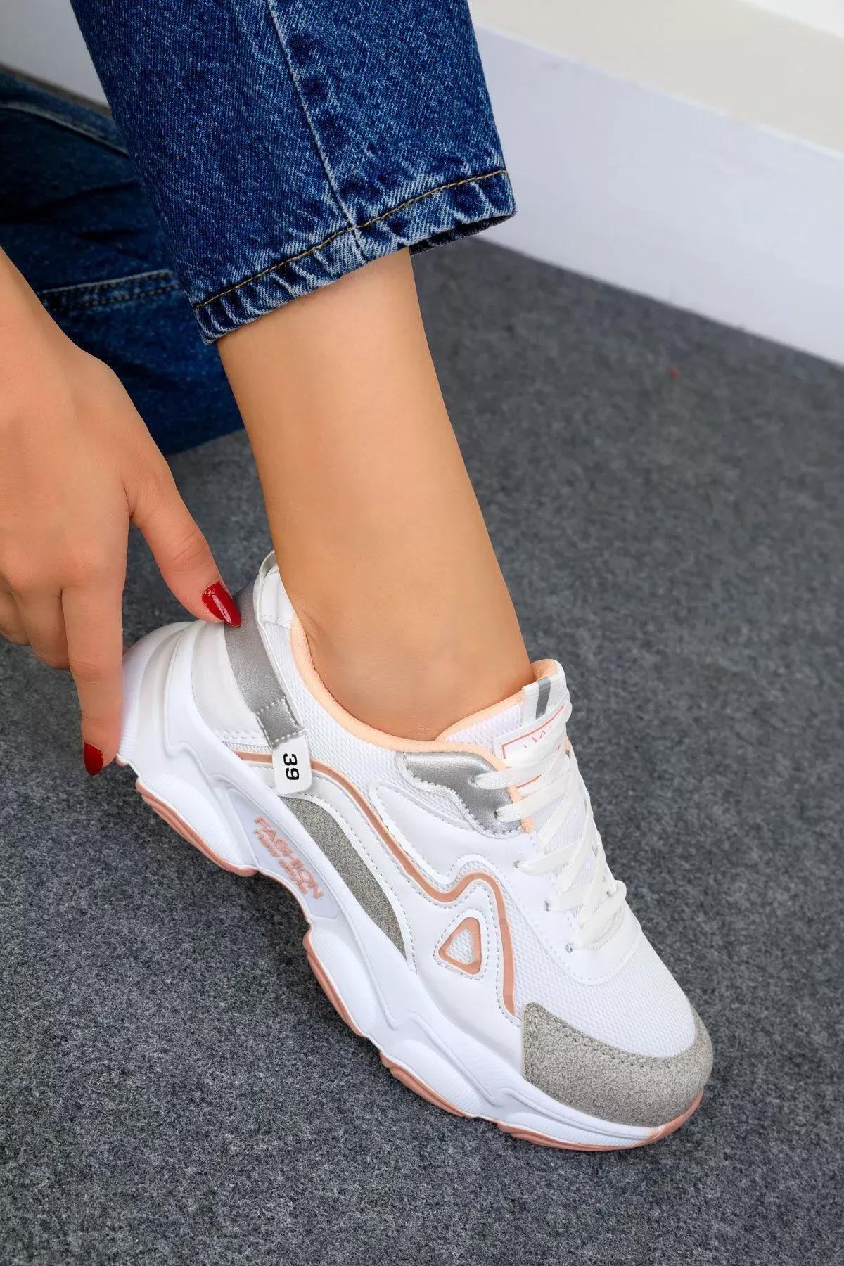 White-Powder Womens Sneakers 17834, , large image number 4