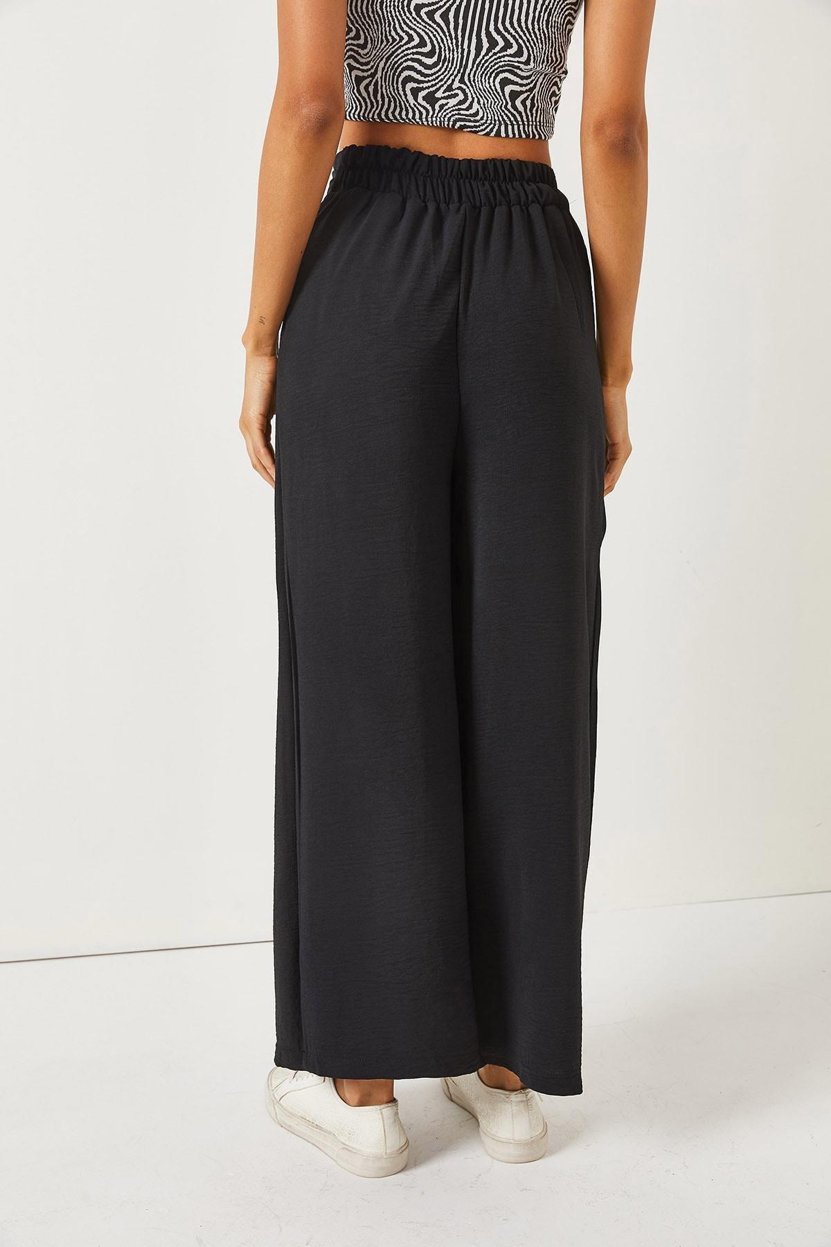 Black Wide Leg Pants, , large image number 4