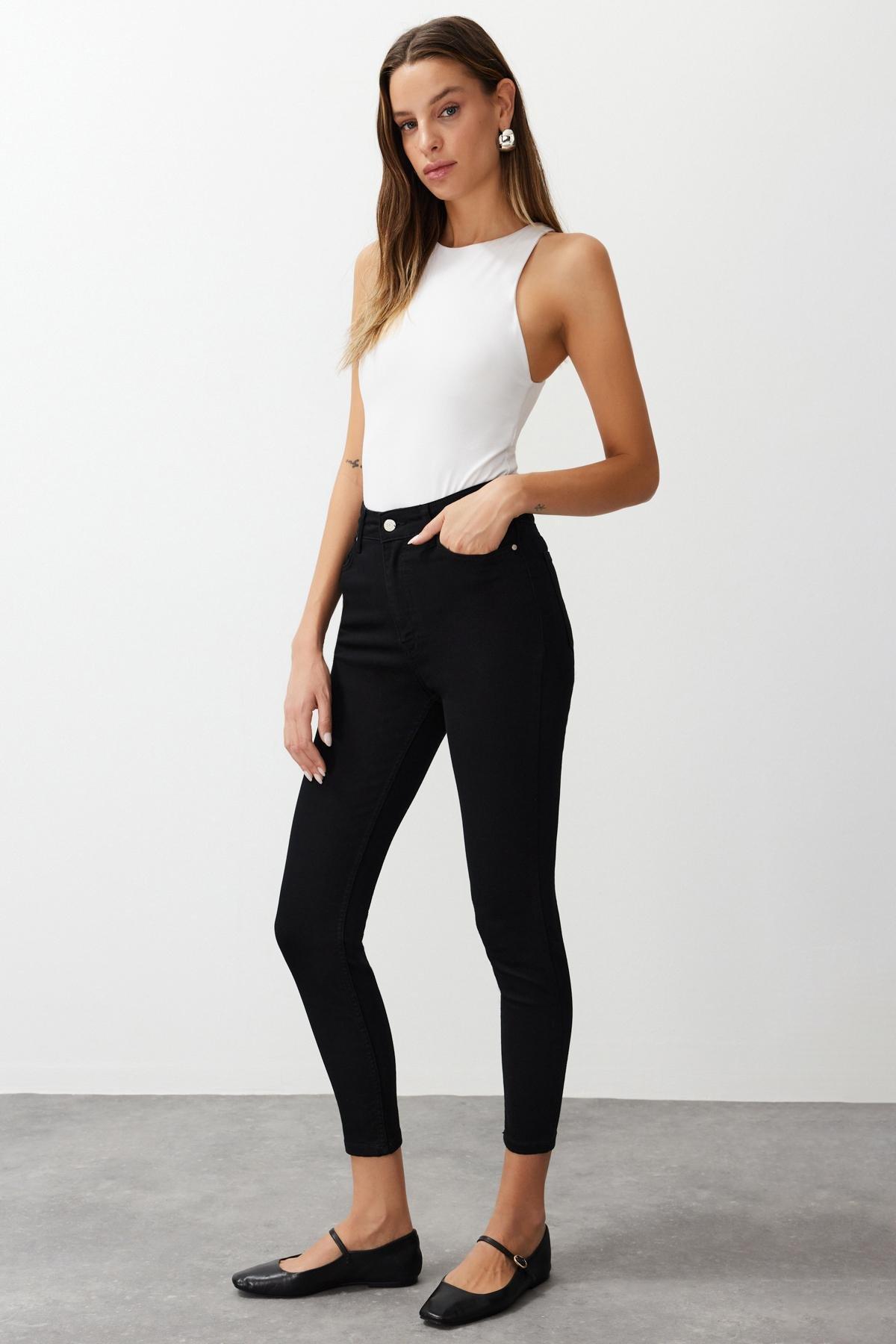 Black Skinny Jeans, Black, large image number 1