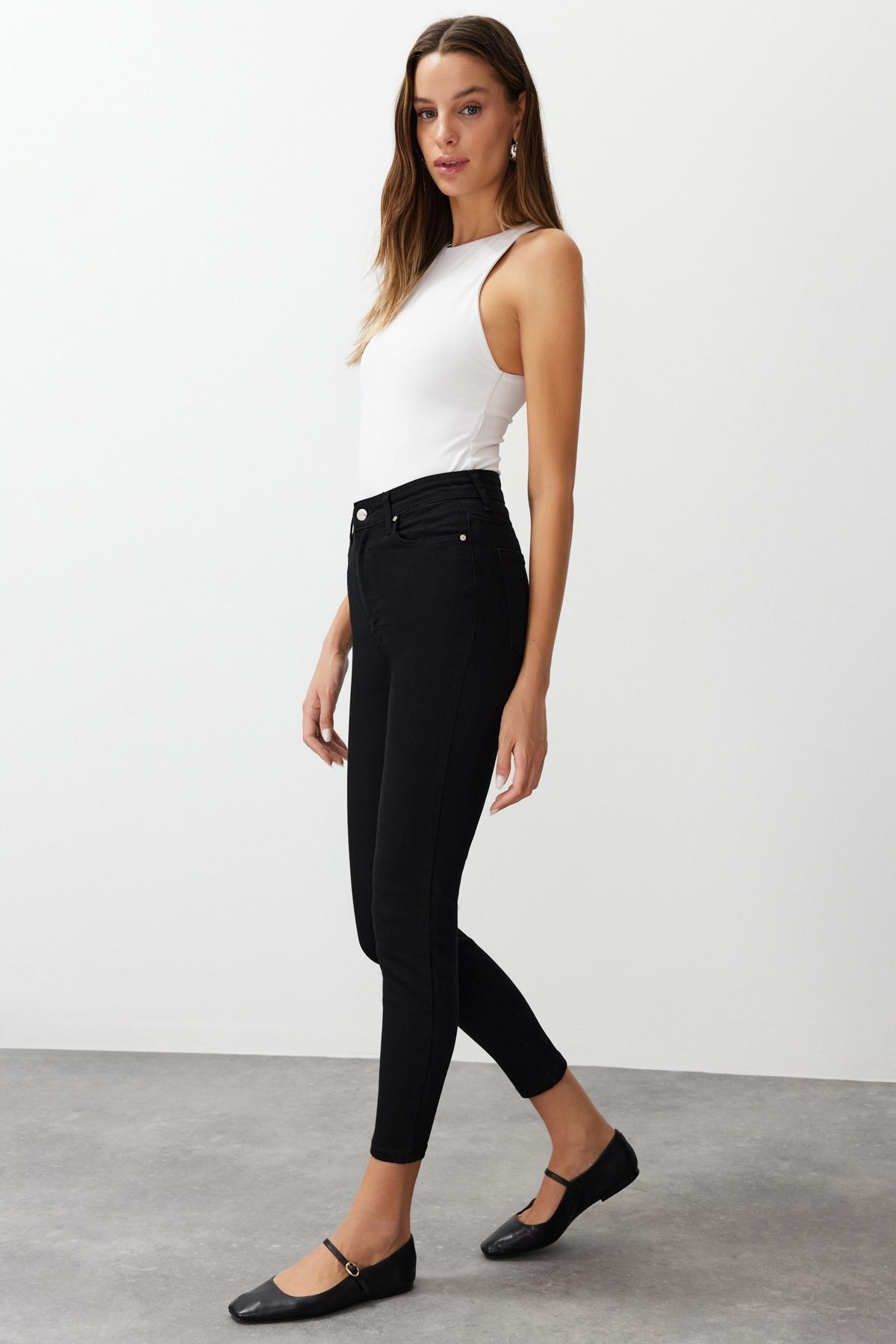 Black Skinny Jeans, Black, large image number 3
