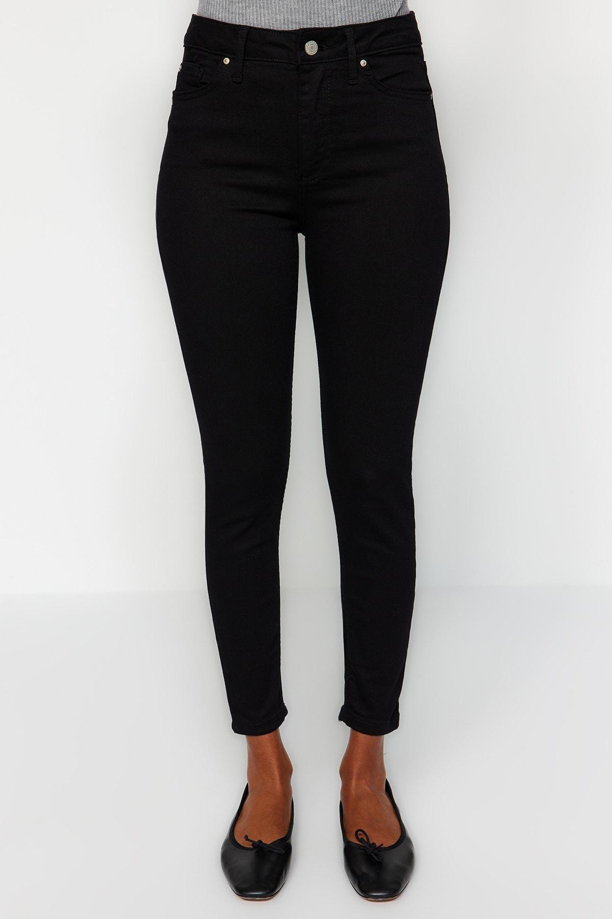 Black Skinny Jeans, Black, large image number 6