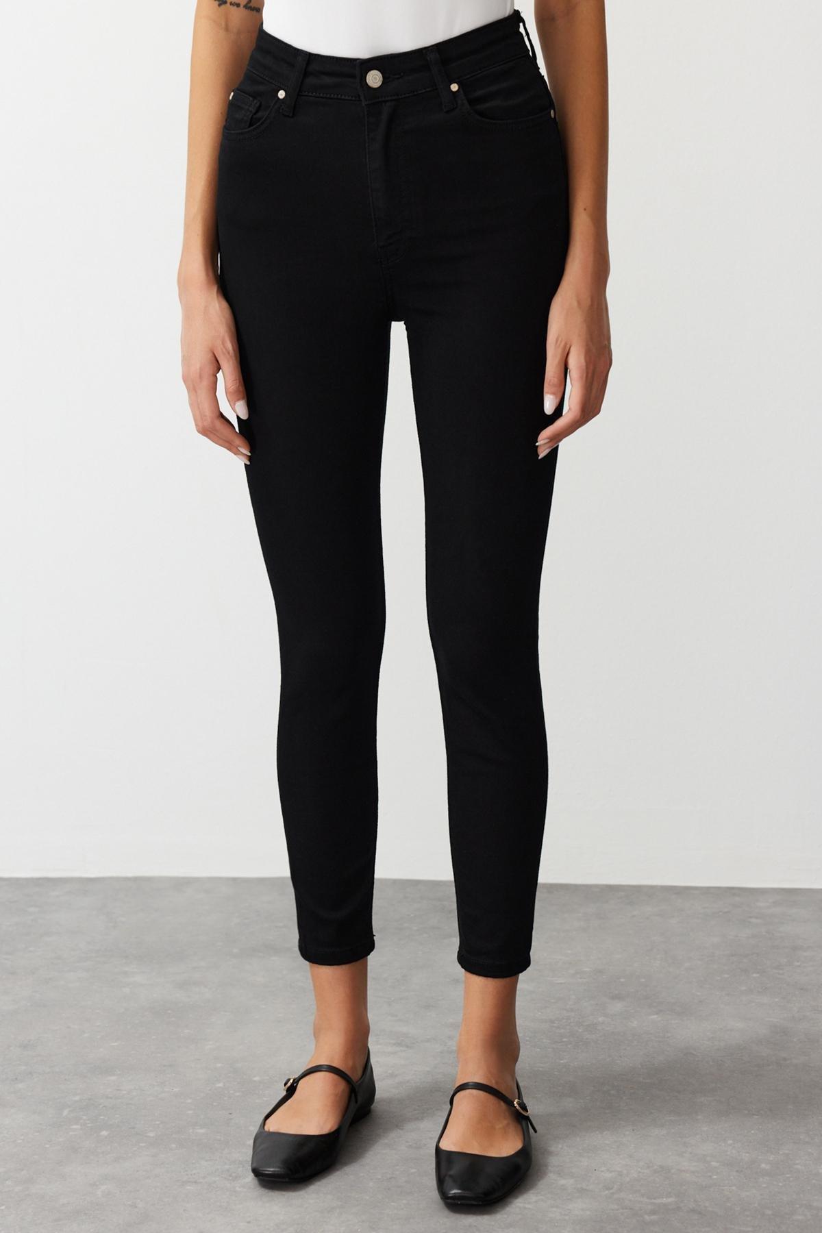 Black Skinny Jeans, Black, large image number 7