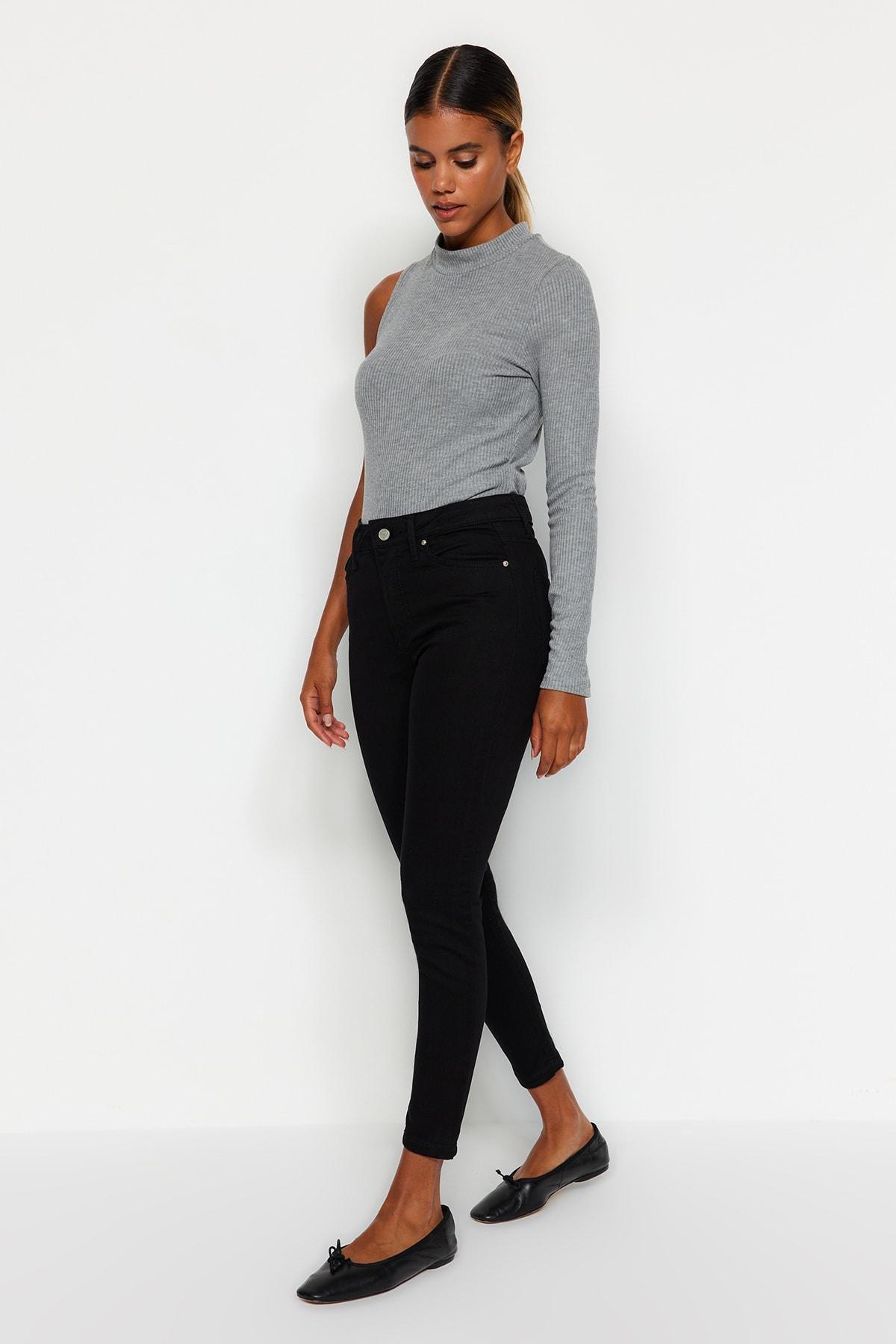 Black Skinny Jeans, Black, large image number 10