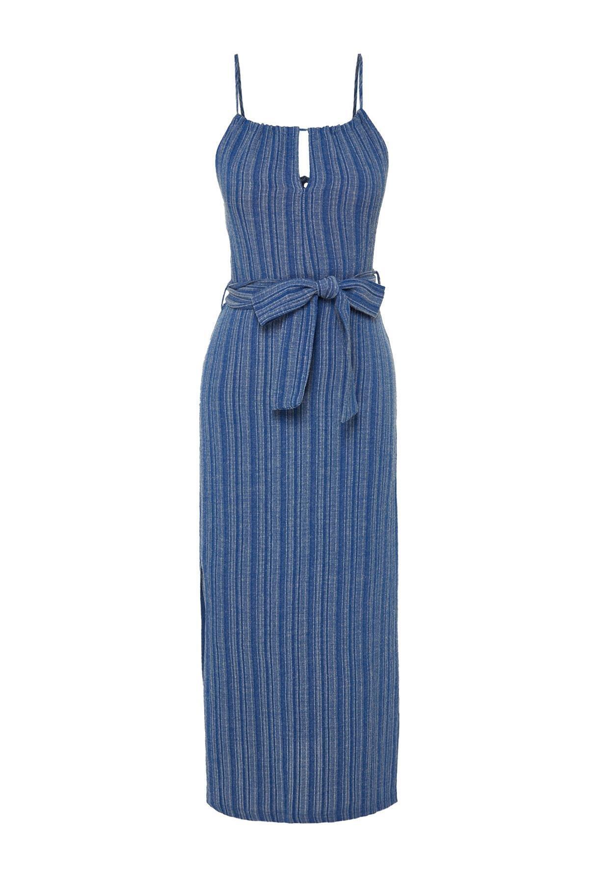 Trendyol - Blue Halterneck Bodycon Dress