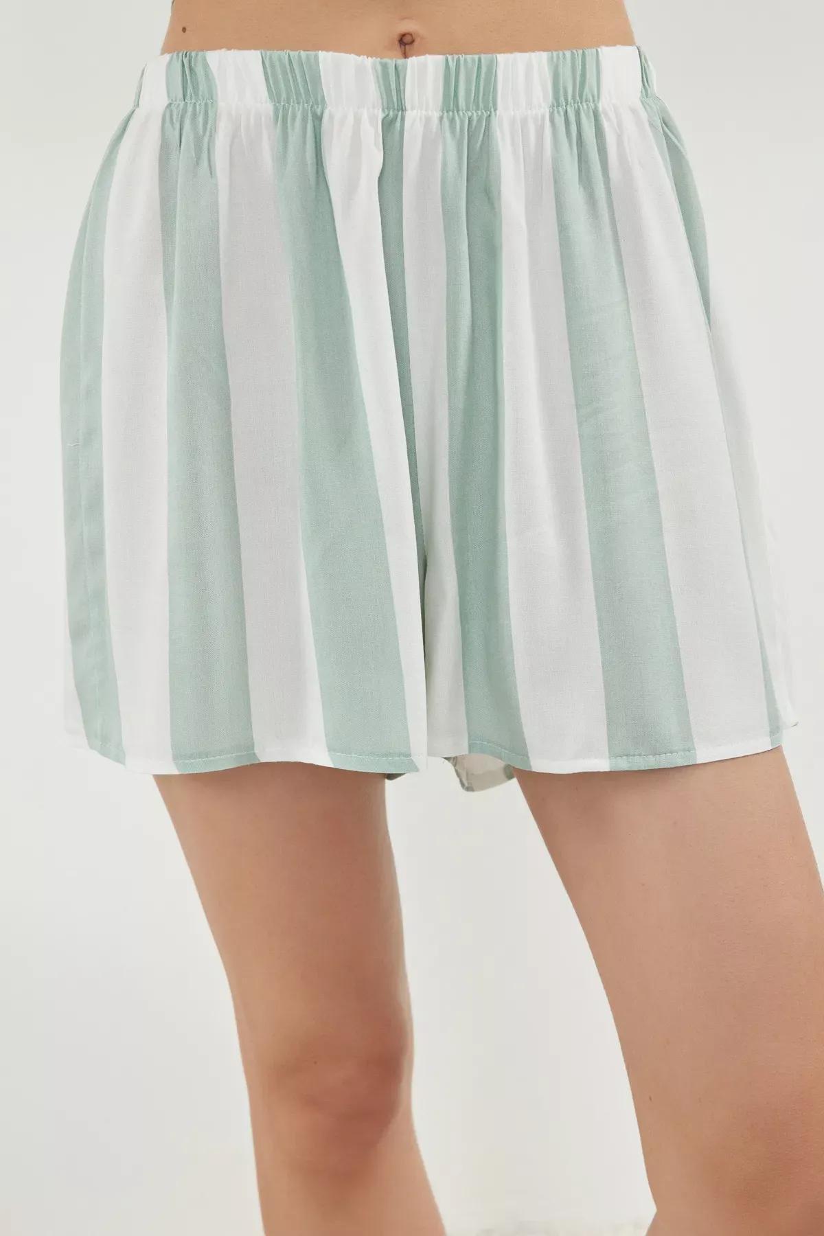 طقم بيجاما مخطط، ألوان متعددة, Mint-Ecru, large image number 3