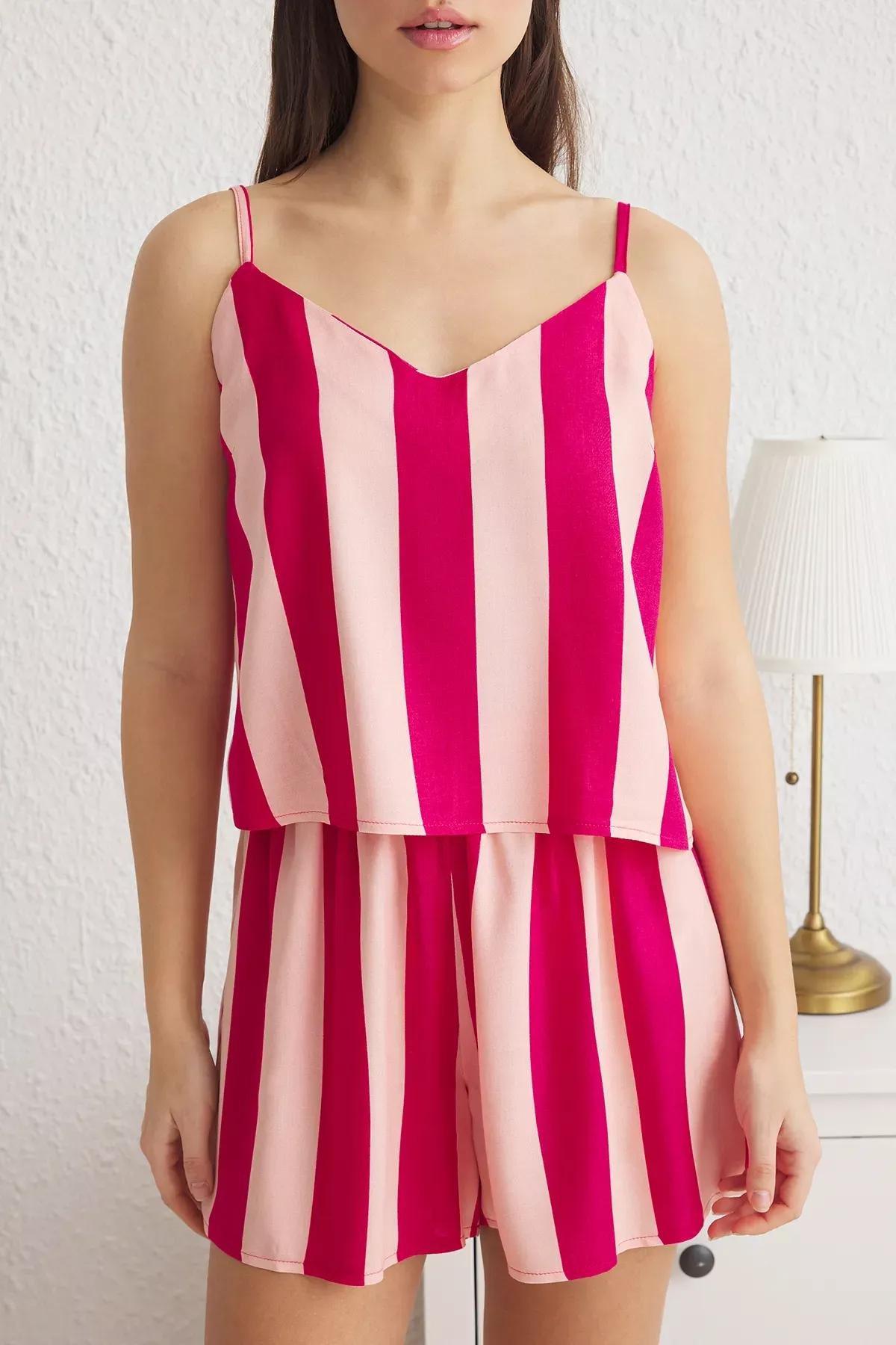 Pink Striped Pyjamas Set, , large image number 2