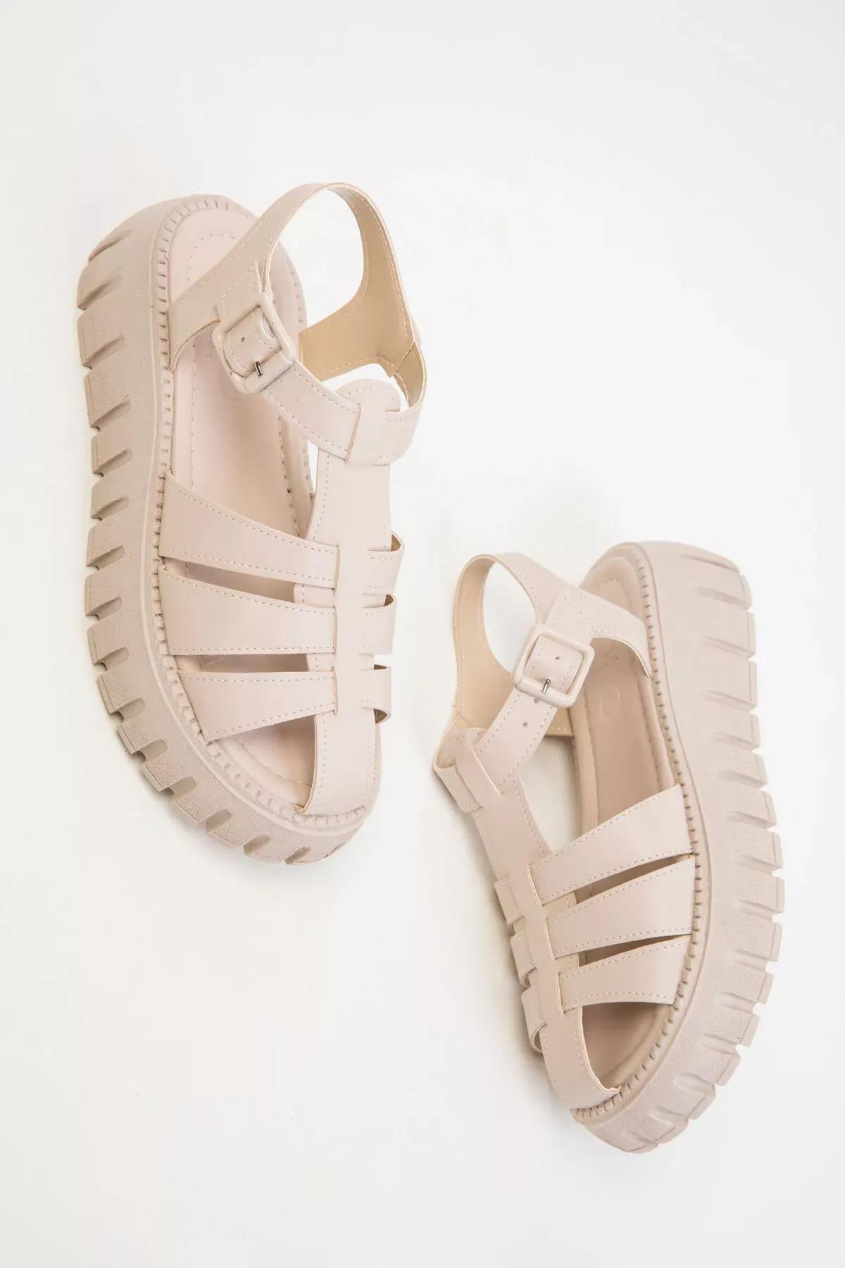 Beige Sandals, Beige, medium
