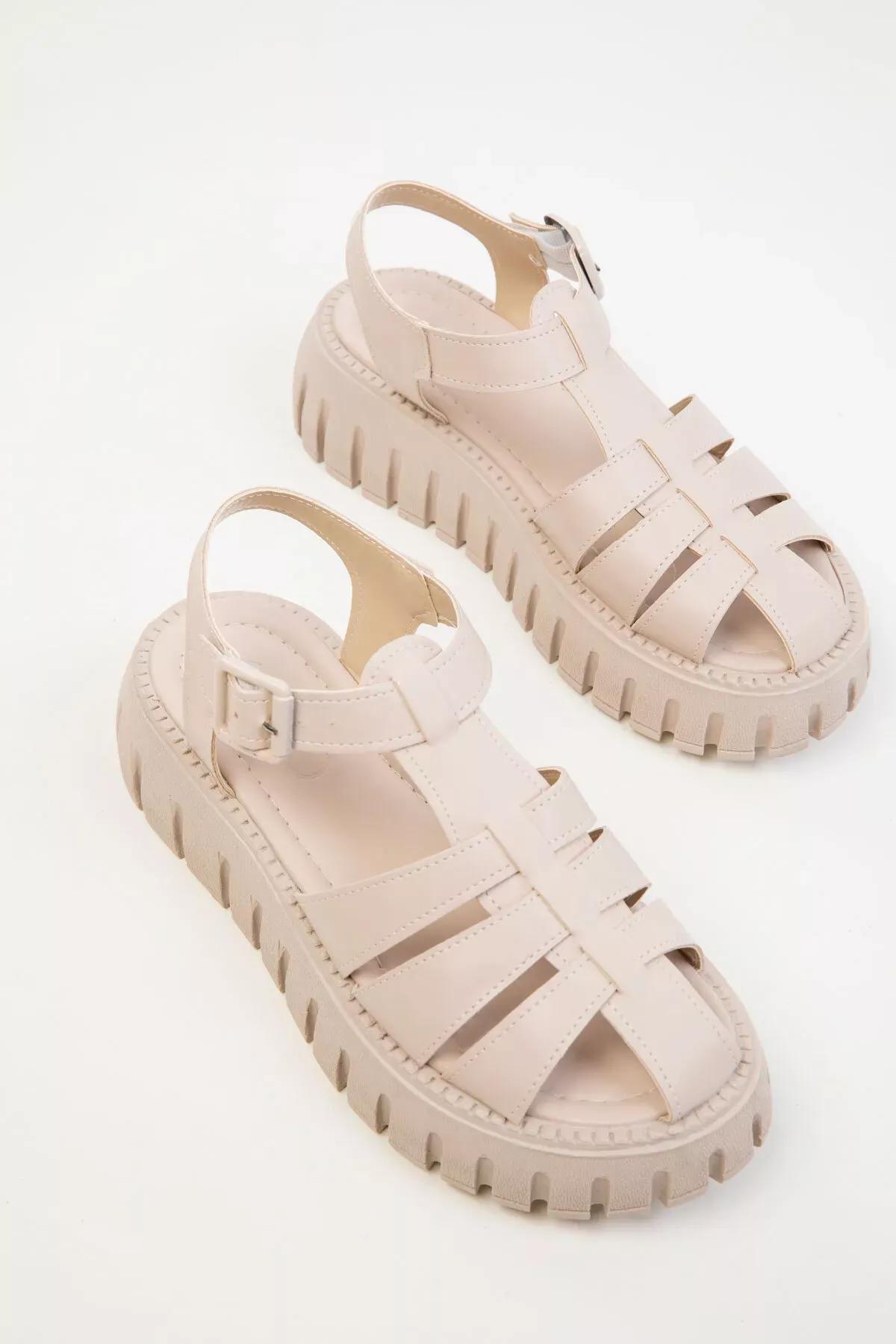 Beige Sandals, , large image number 3