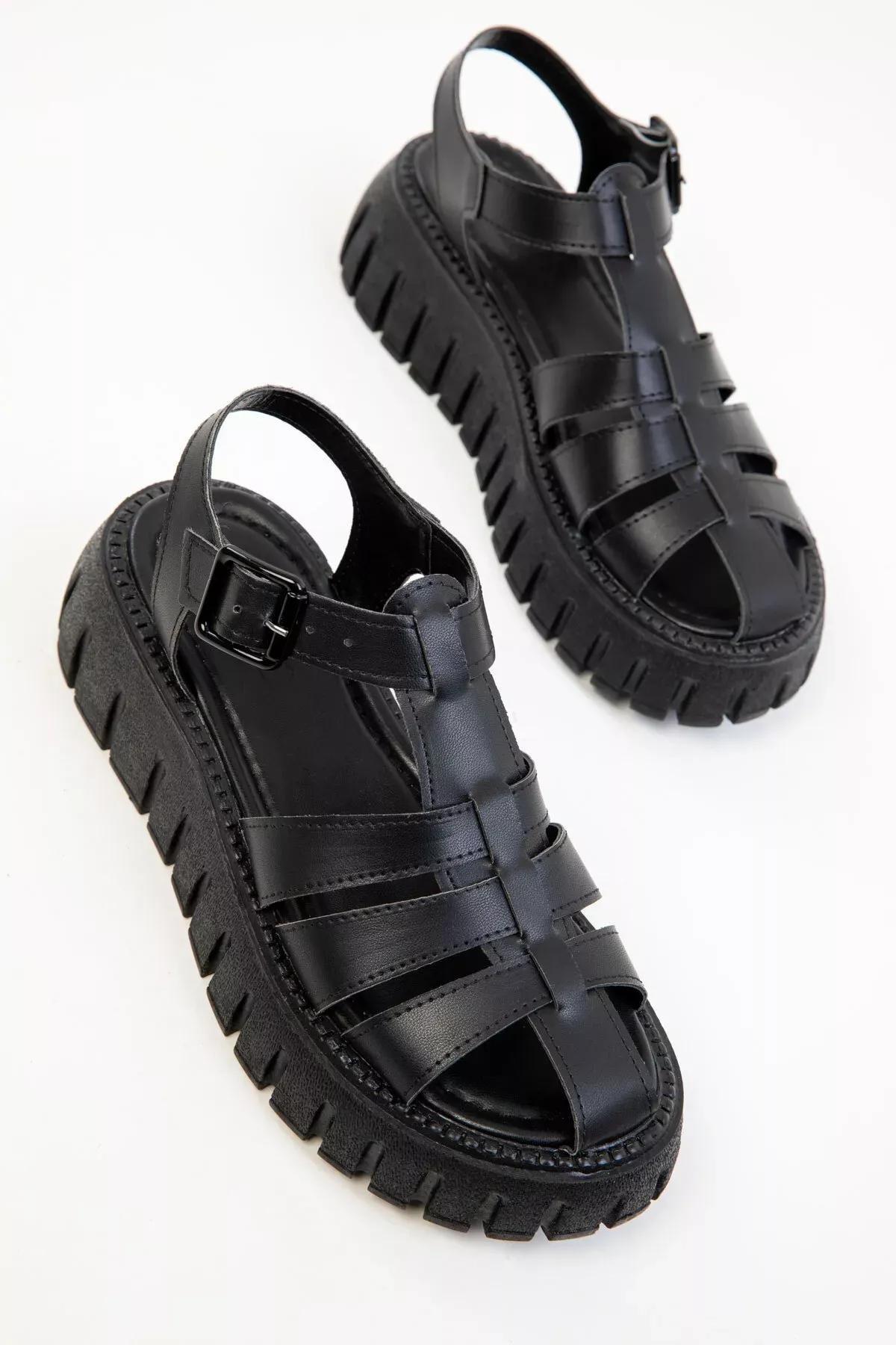 Black Sandals, , large image number 0