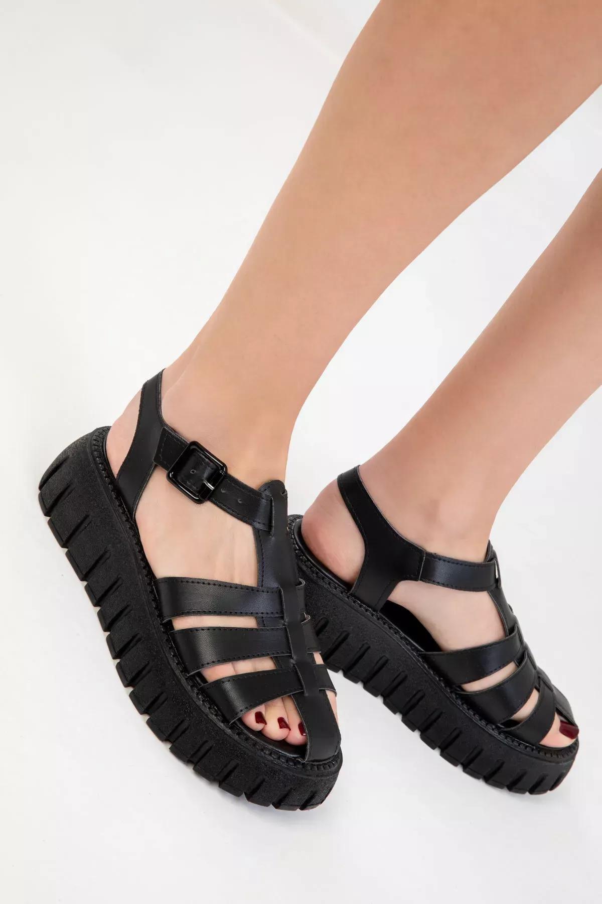 Black Sandals, , large image number 2